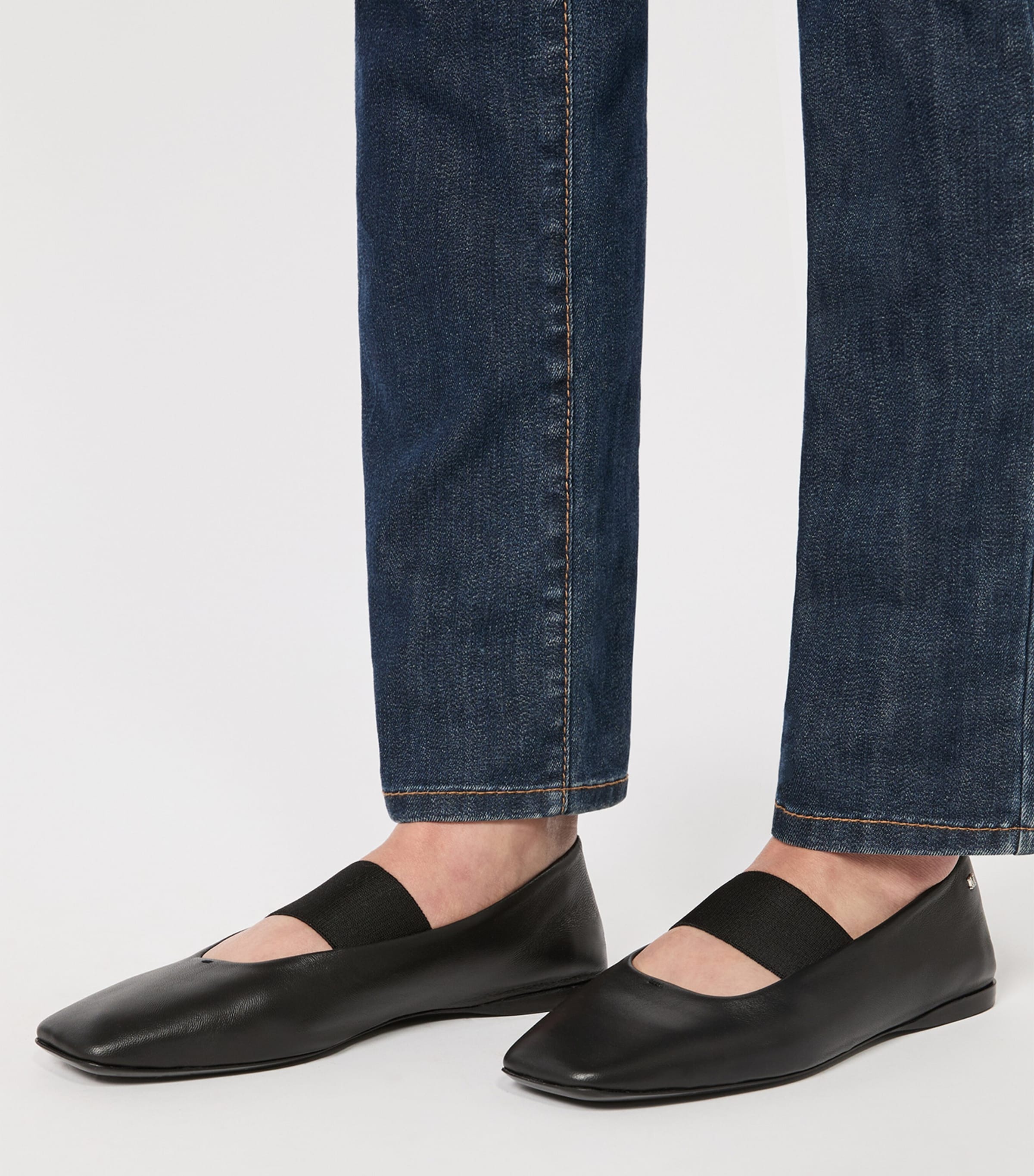 Max Mara Nappa Leather Ballet Flats Black Image 2