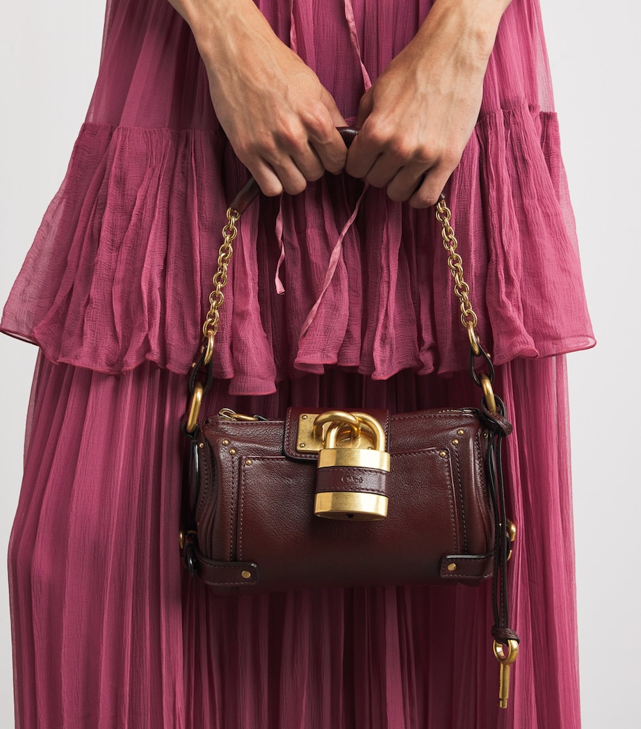 Chloé Mini Leather Paddington Shoulder Bag Crafty Brown Image 2