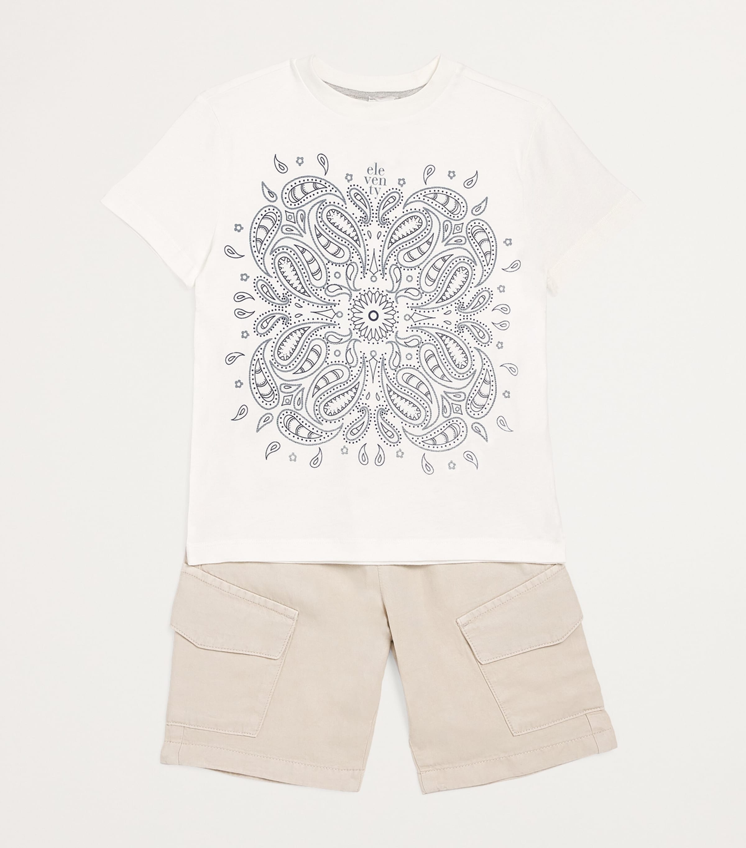 Cotton Cargo Shorts (2-16 Years) 107 BEIGE Image 3