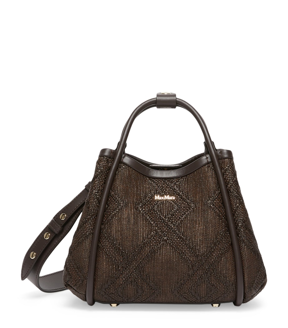 Max Mara Extra-Small Embellished Marine Top-Handle Bag Dark Brown Image 1
