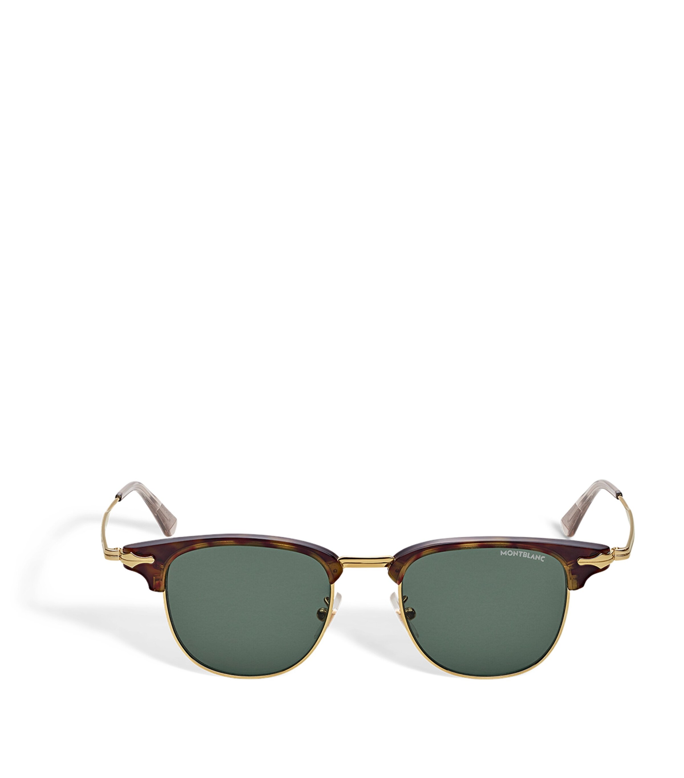 Montblanc Gold Metal Clubmaster Sunglasses | Harrods FR