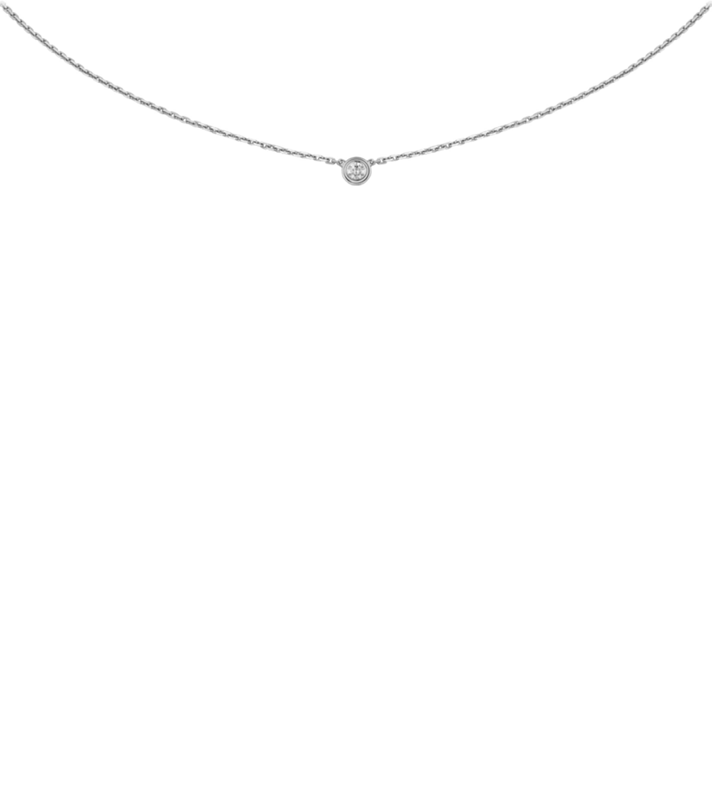 Extra-Small White Gold and Diamond Cartier d'Amour Necklace WHITE GOLD Image 1