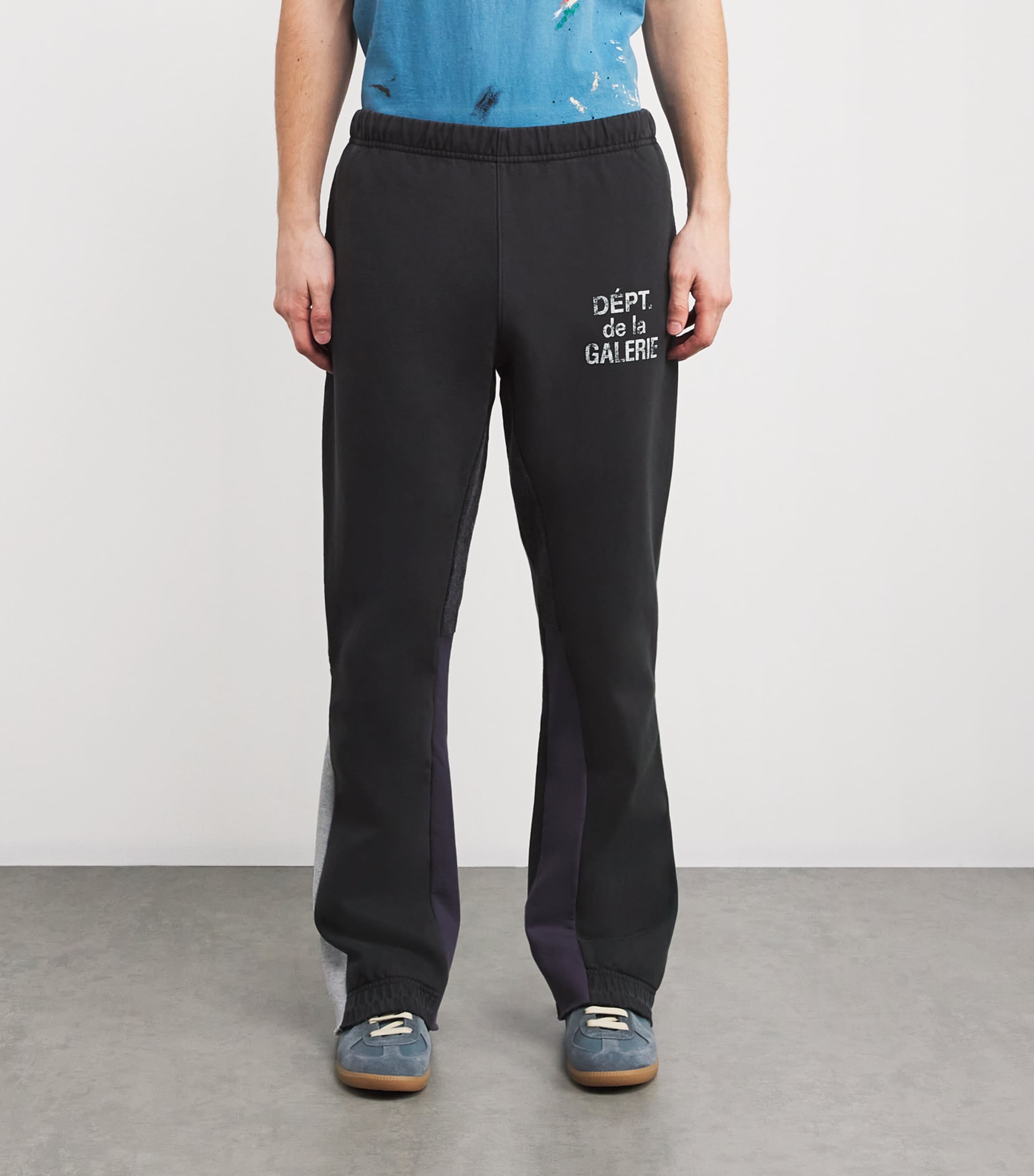 Logo Print Flared Sweatpants VINTAGE BLACK Image 3