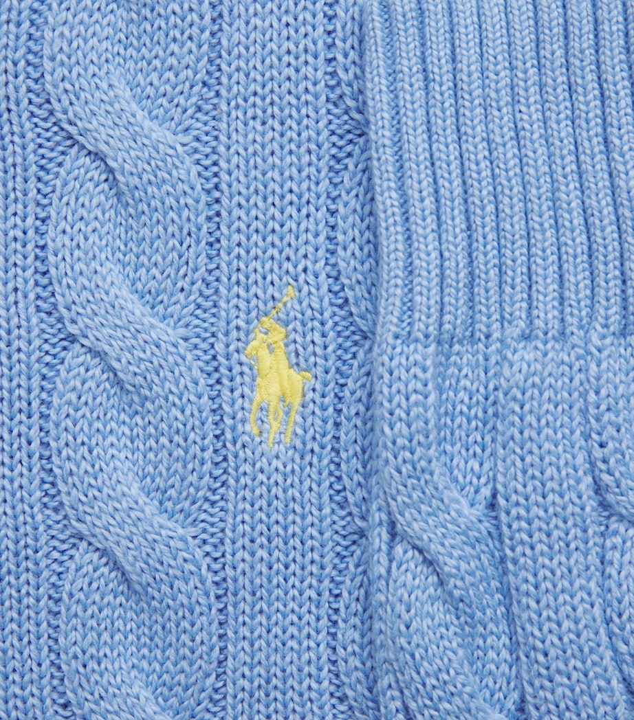 Cotton Cable-Knit Sweater AUSTIN BLUE Image 5