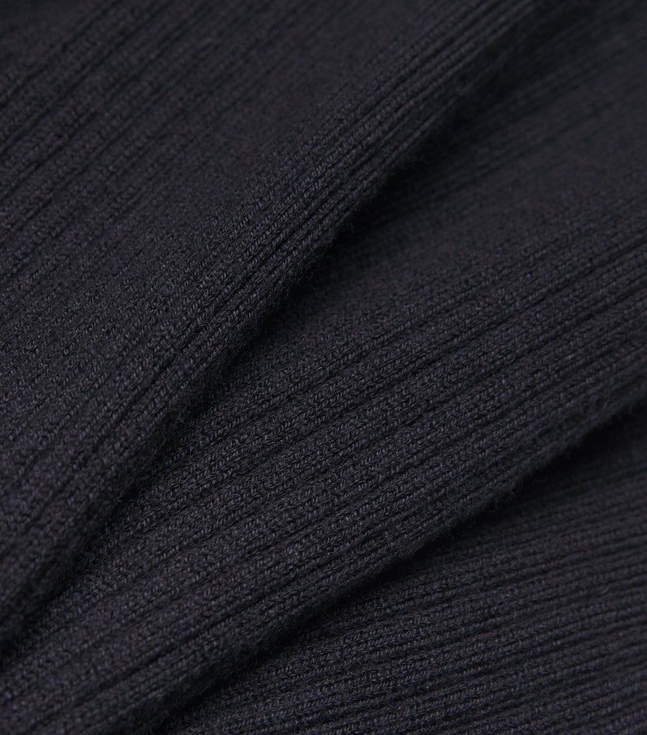 Flared Knitted Trousers NAVY Image 5