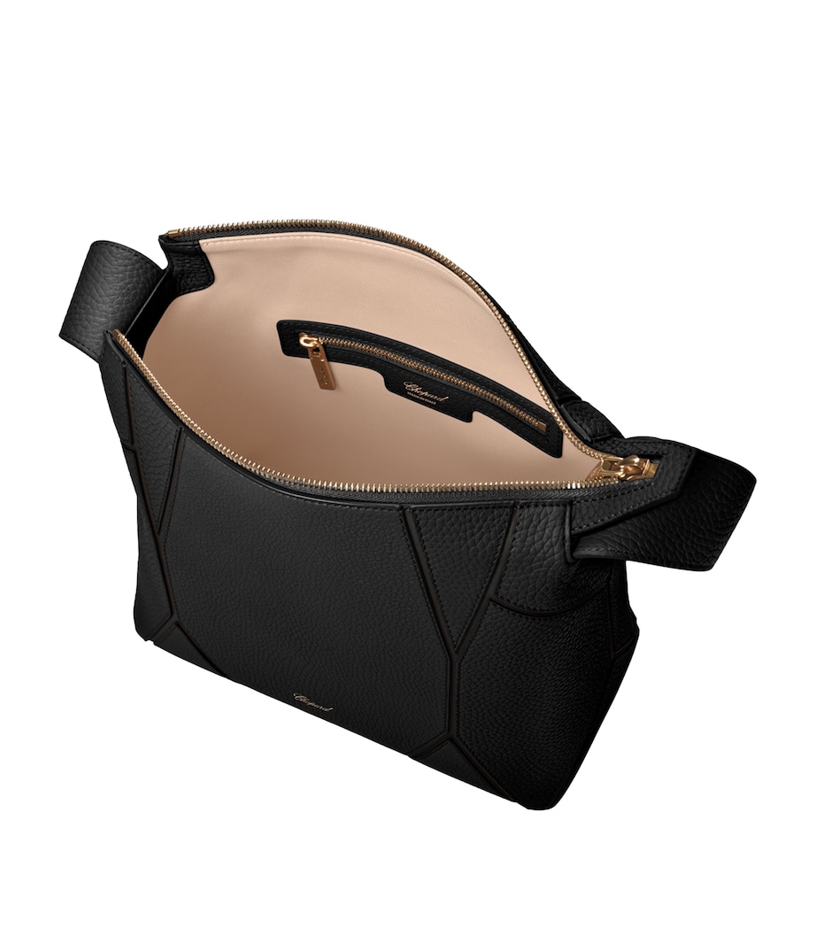 Grained Calfskin Diamond Shoulder Bag BLACK Image 3