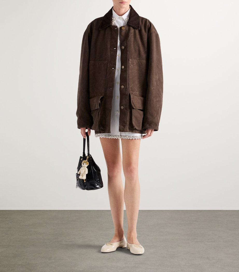 Shearling-Trim Barn Jacket F0027 Image 2
