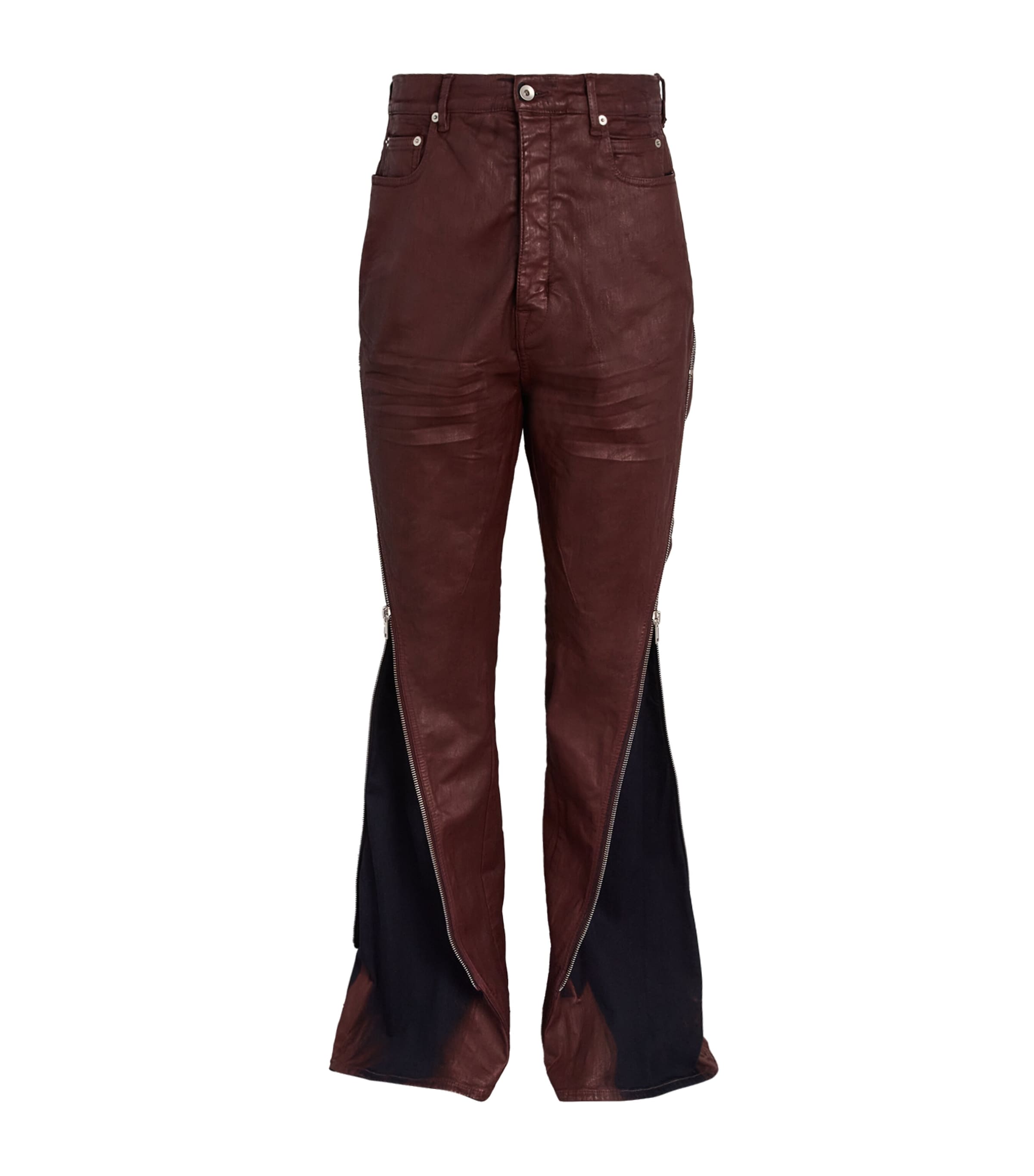 Rick Owens Waxed Bolan Banana Jeans In Multi