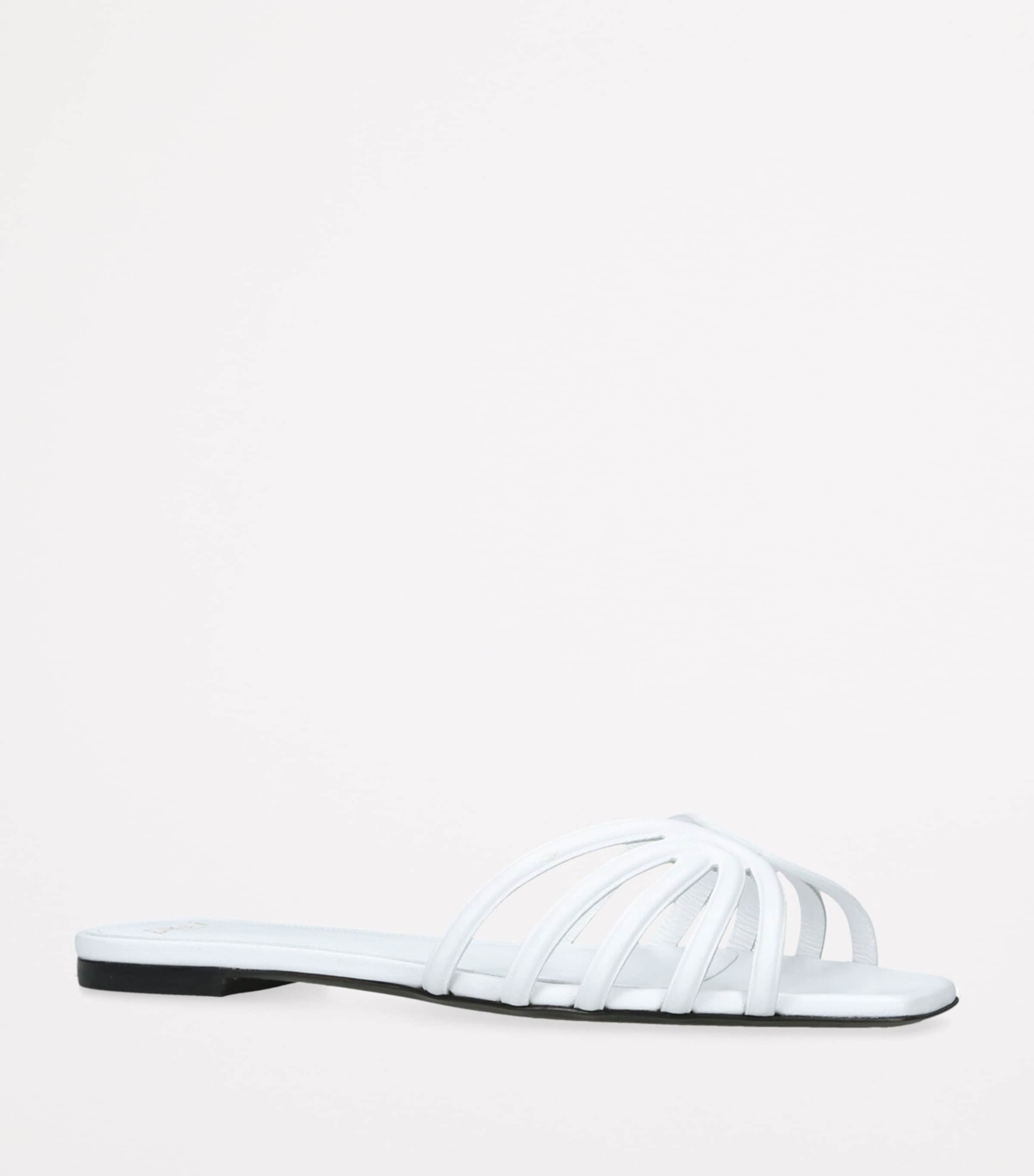 Alevì Leather Bali Flat Sandals White Image 3