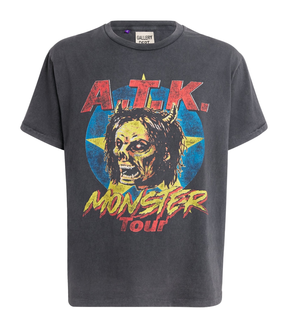 Cotton ATK Monster Tour T-Shirt VINTAGE BLACK Image 1