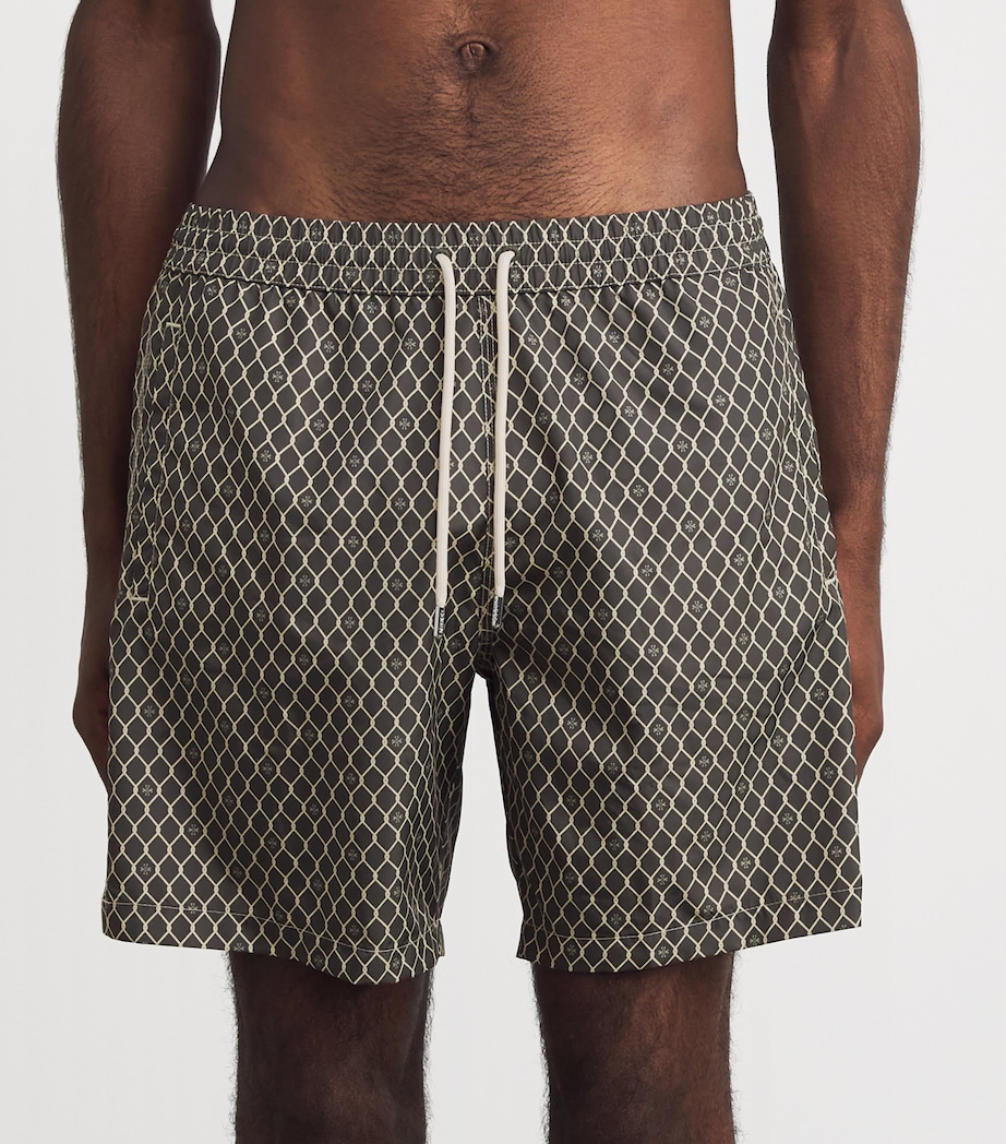 Diamond Print Bermuda Swim Shorts 0454S Image 2