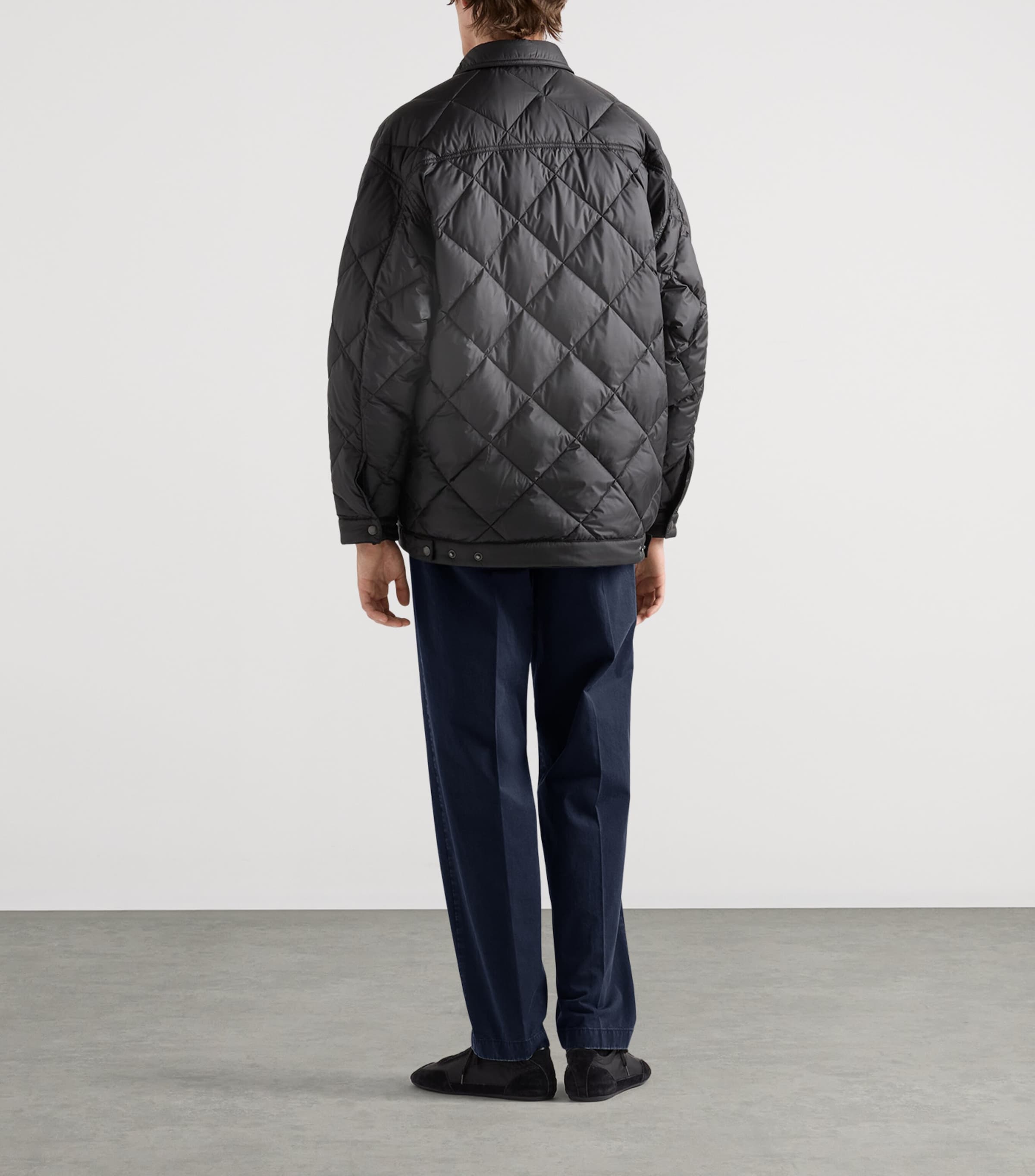 Prada Mens Garment-Dyed Cotton Trousers Blue Image 5