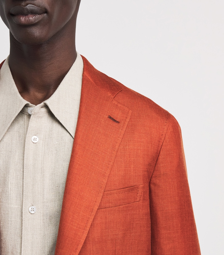Brioni Mens Silk-Cashmere-Linen Blazer Image 3