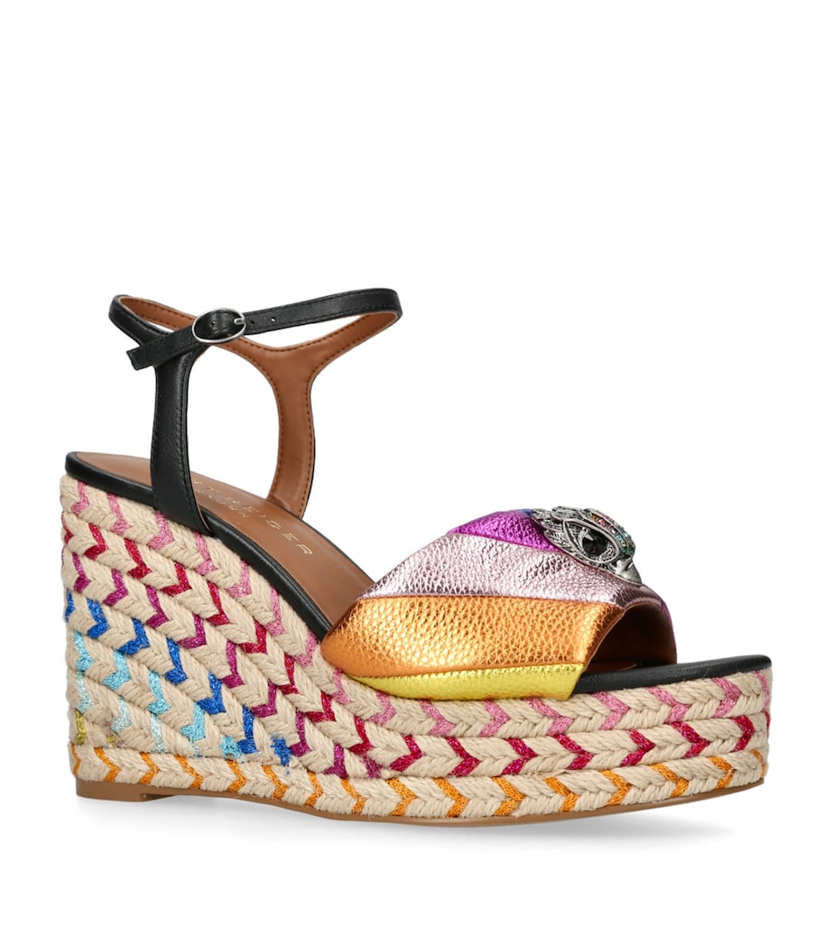 Kurt Geiger London Kensington Wedge Sandals 105 Black/comb Image 1