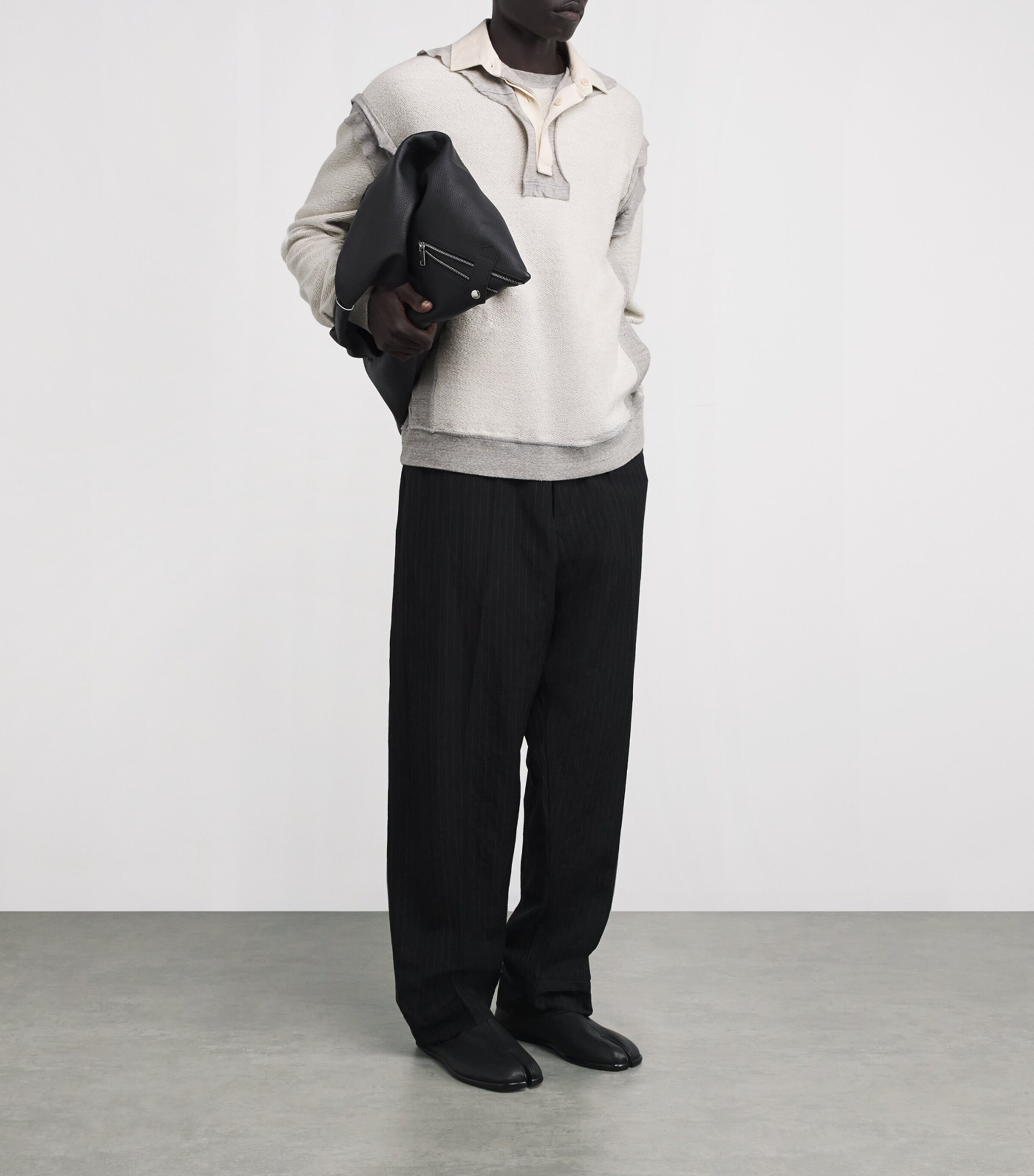【MAISON MARGIELA】お買得★Cotton Reversed Polo スウェット Maison Margiela Cotton Four Stitch Reversed Polo Sweatshirt