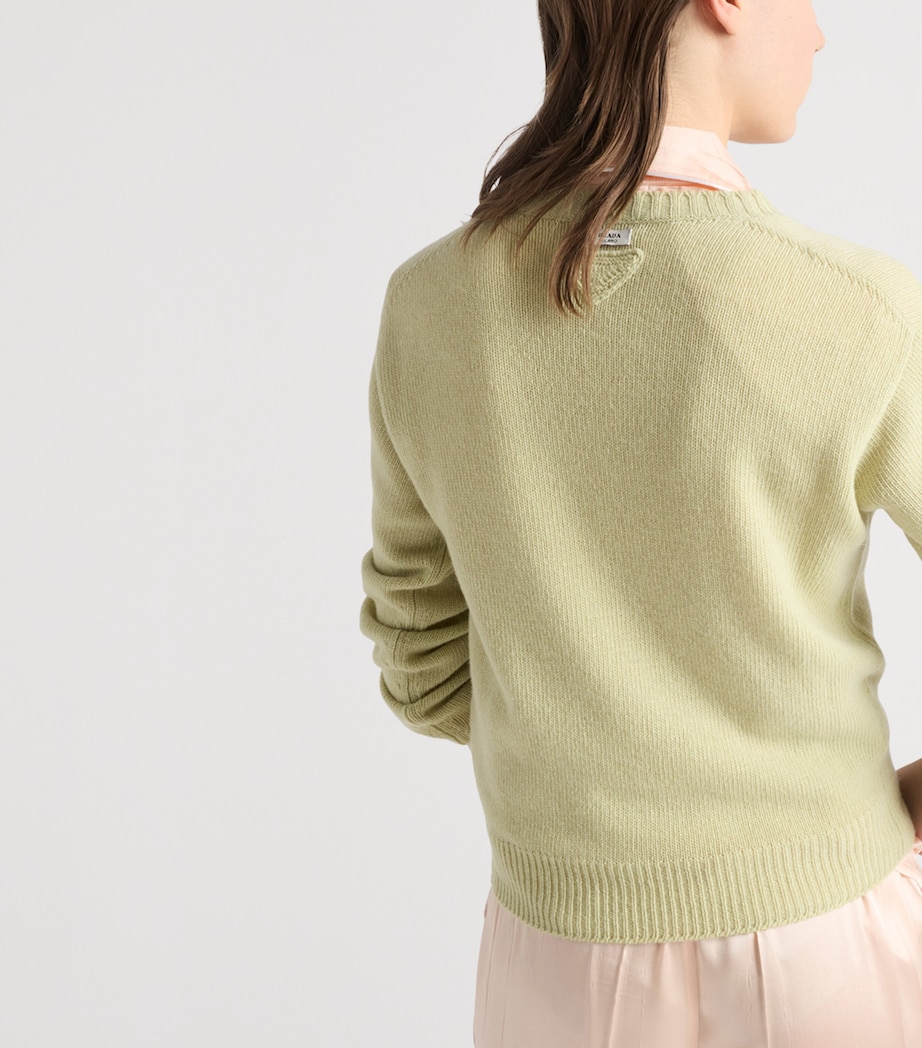 Wool-Cashmere V-Neck Sweater F0035 Image 6