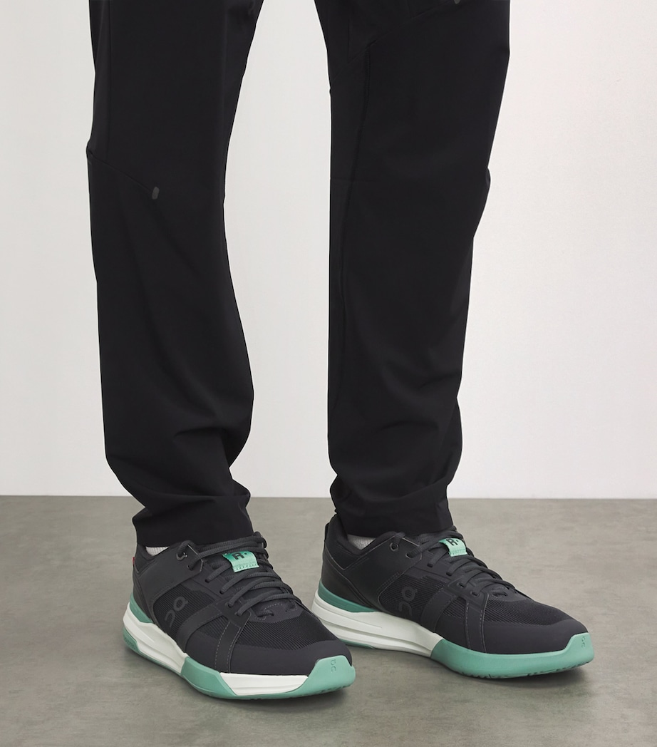 x Roger Federer The Roger Clubhouse Pro Trainers BLACK | GREEN Image 2