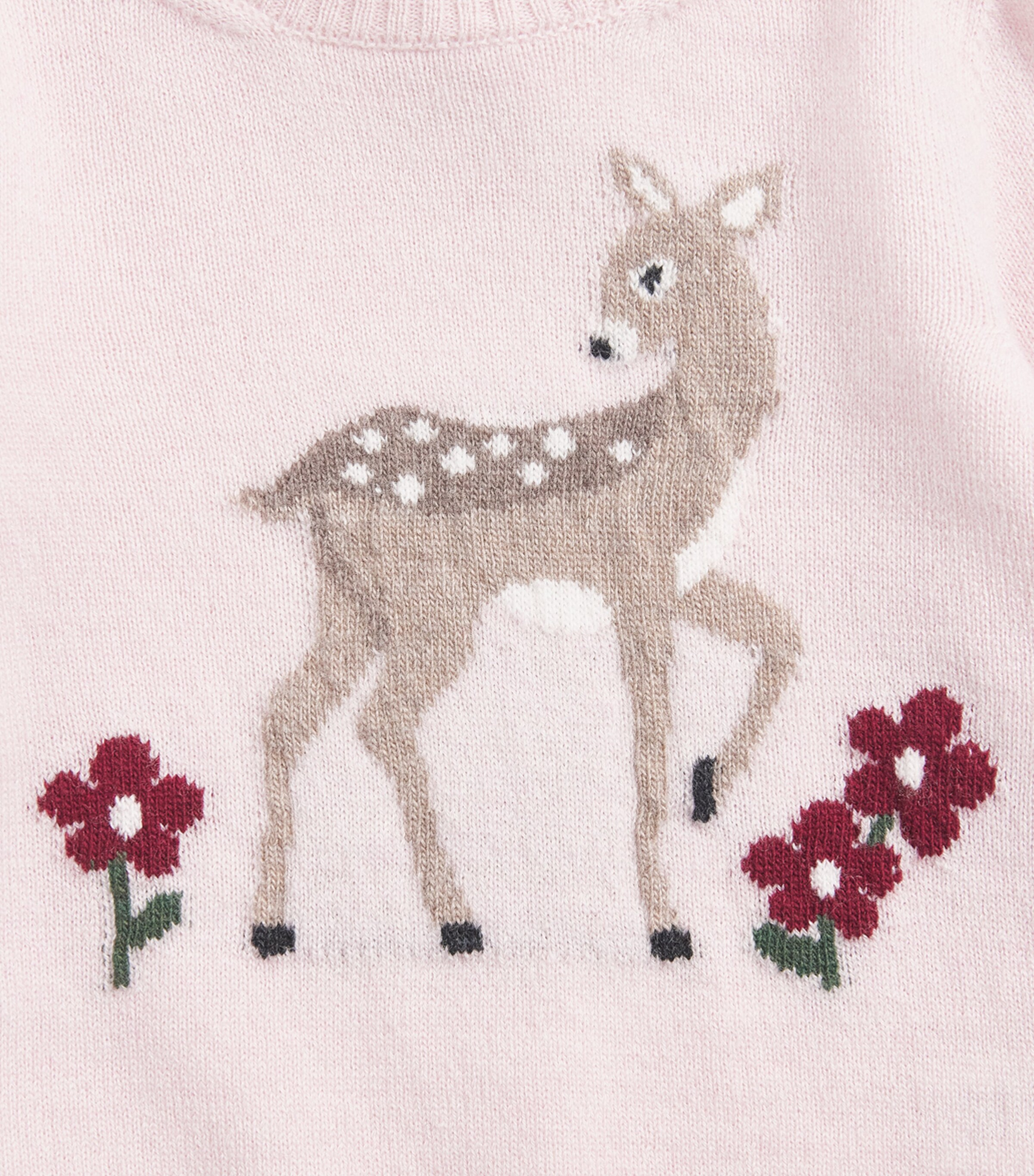 Per Te Wool-Cashmere Jacquard Sweater (3-18 Months) Rosa Baby Image 3