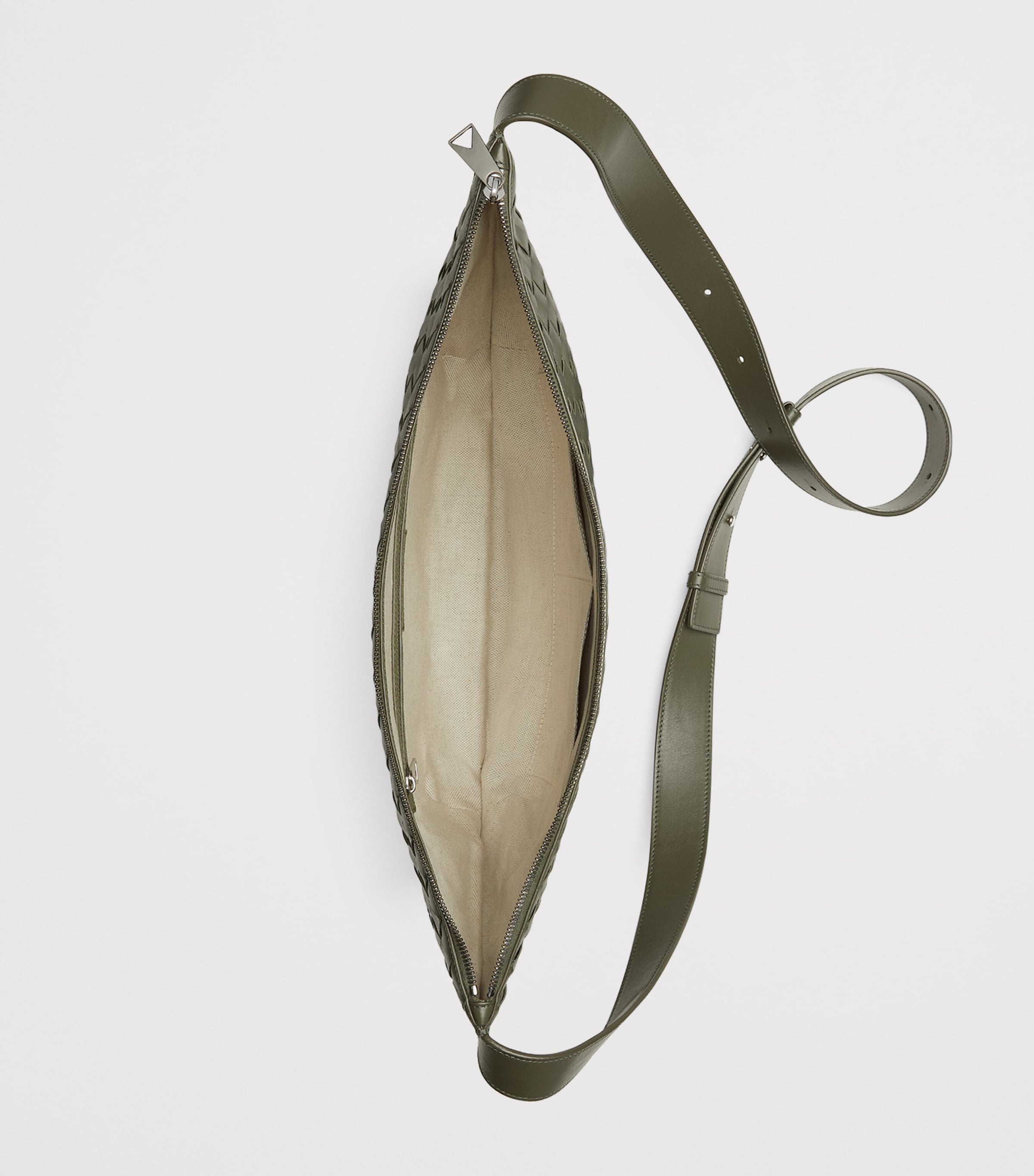 Leather Intrecciato Cross-Body Bag 3248 Image 5