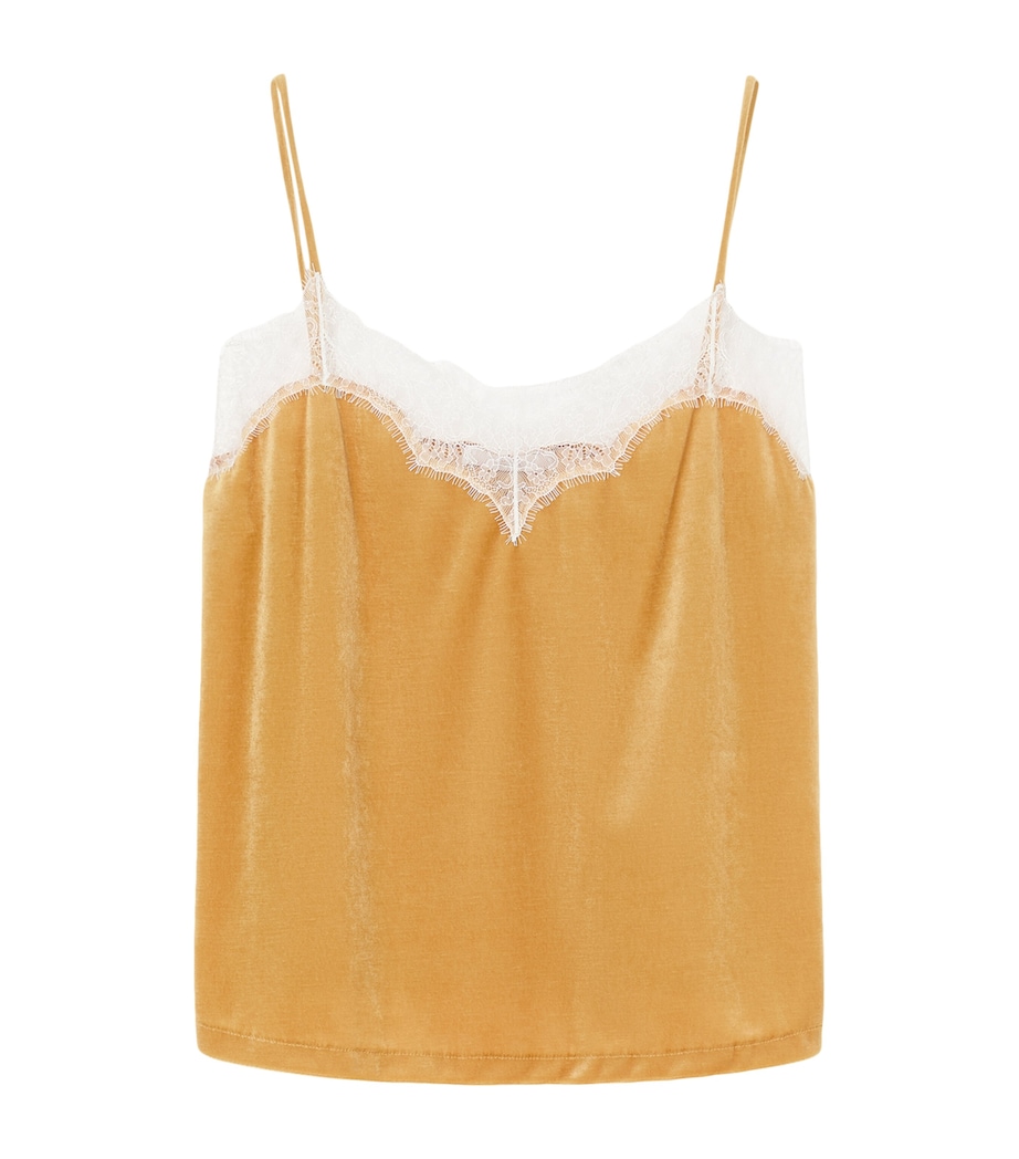 Marina Rinaldi Womens Lace-Trim Cami Top Honey Image 1