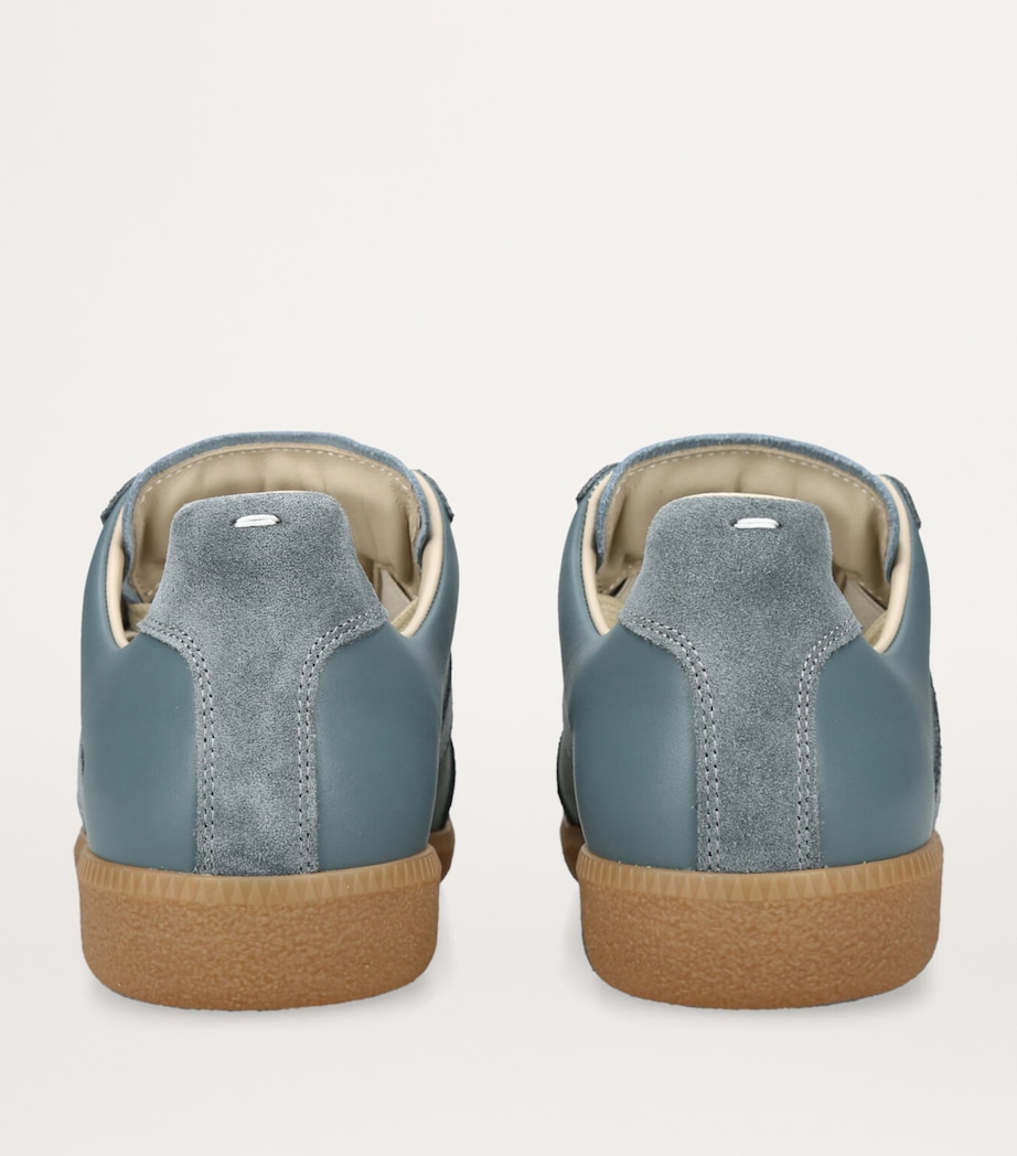 Leather-Suede Replica Sneakers PALE BLUE Image 3