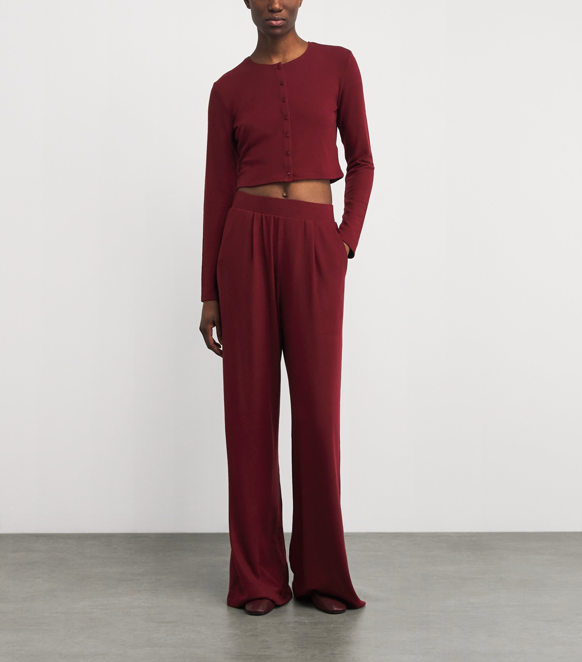 Jersey Lauren II Cropped Cardigan PINOT Image 2