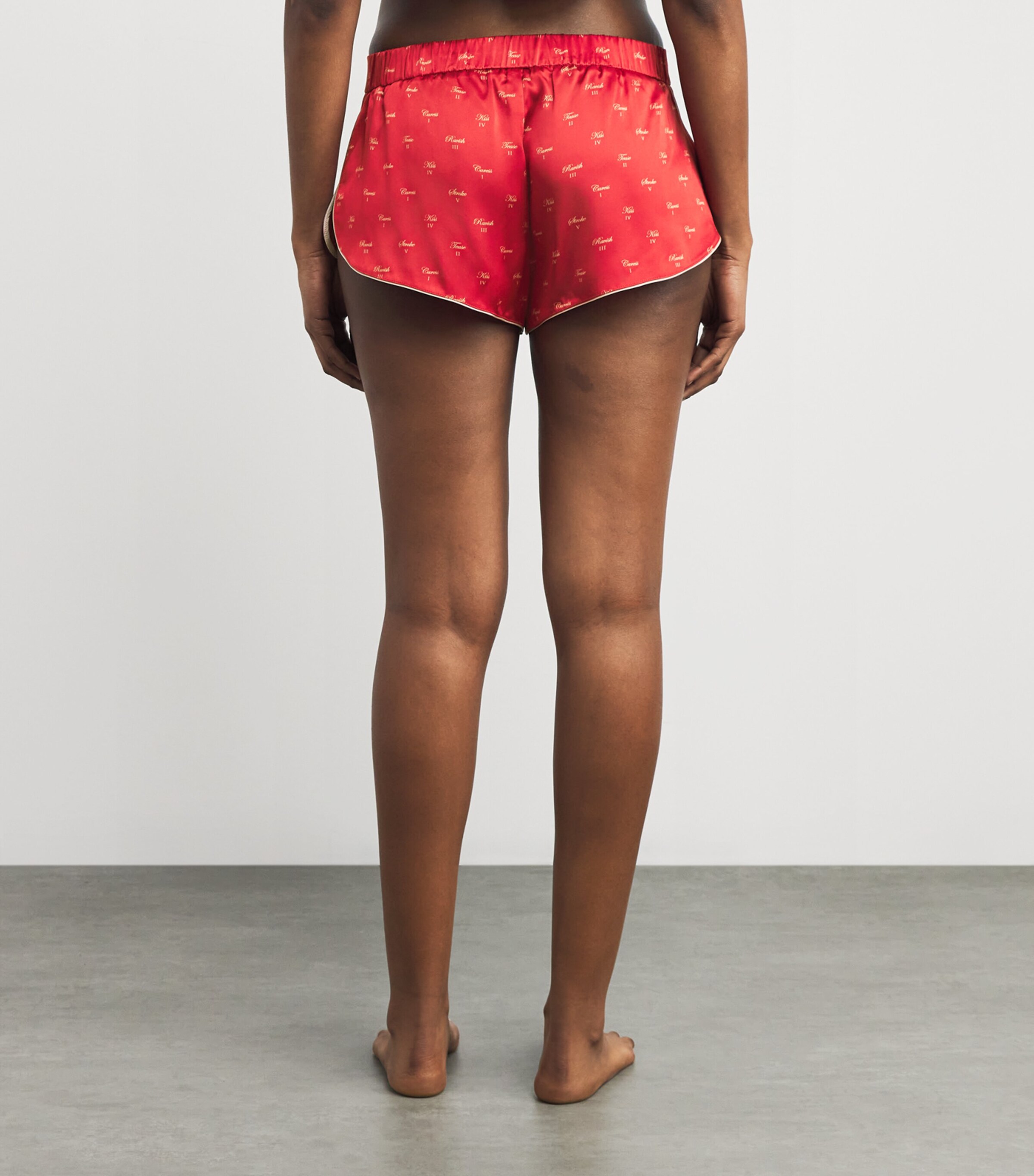 Silk Kiss Print Shorts KIK RED / BUFF KRBU Image 4