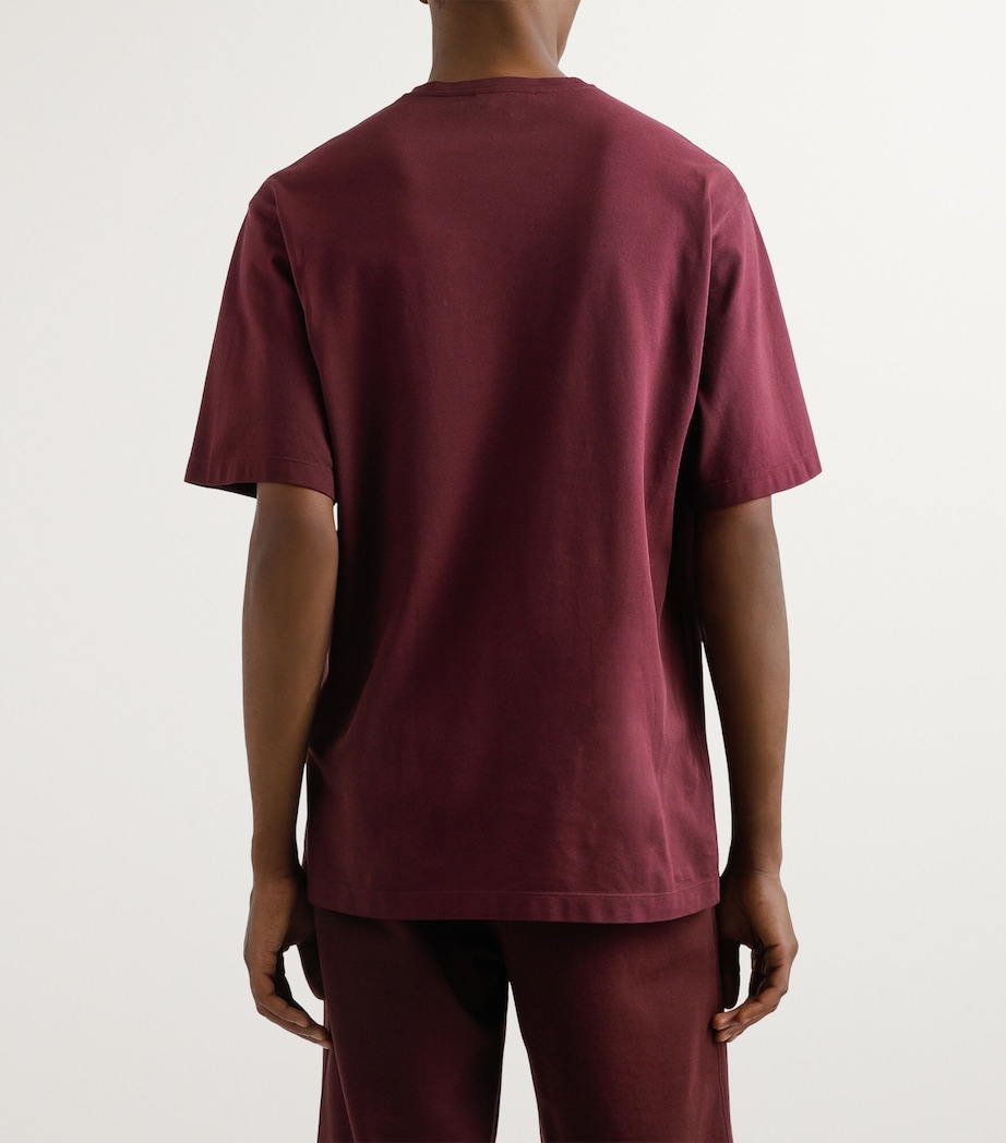 Cotton Logo Plaque T-Shirt F0130-AUBERGINE Image 4