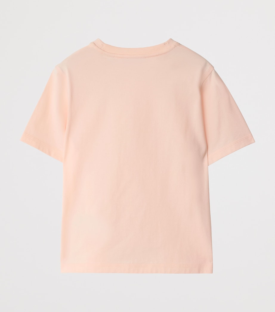 Burberry Kids Cotton Umbrella Logo T-Shirt (3-12 Years) Shell Pink Image 2