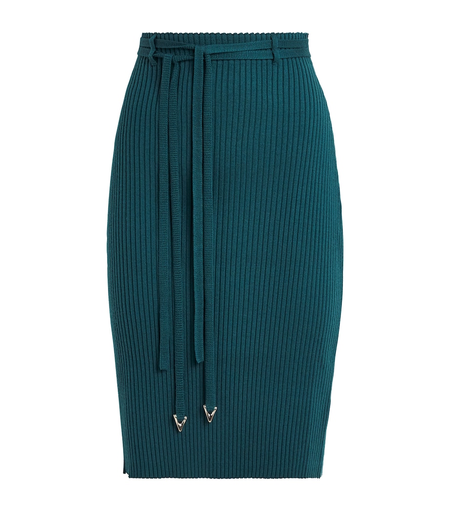 Wool-Blend Roman Midi Skirt 139 AZURE Image 1