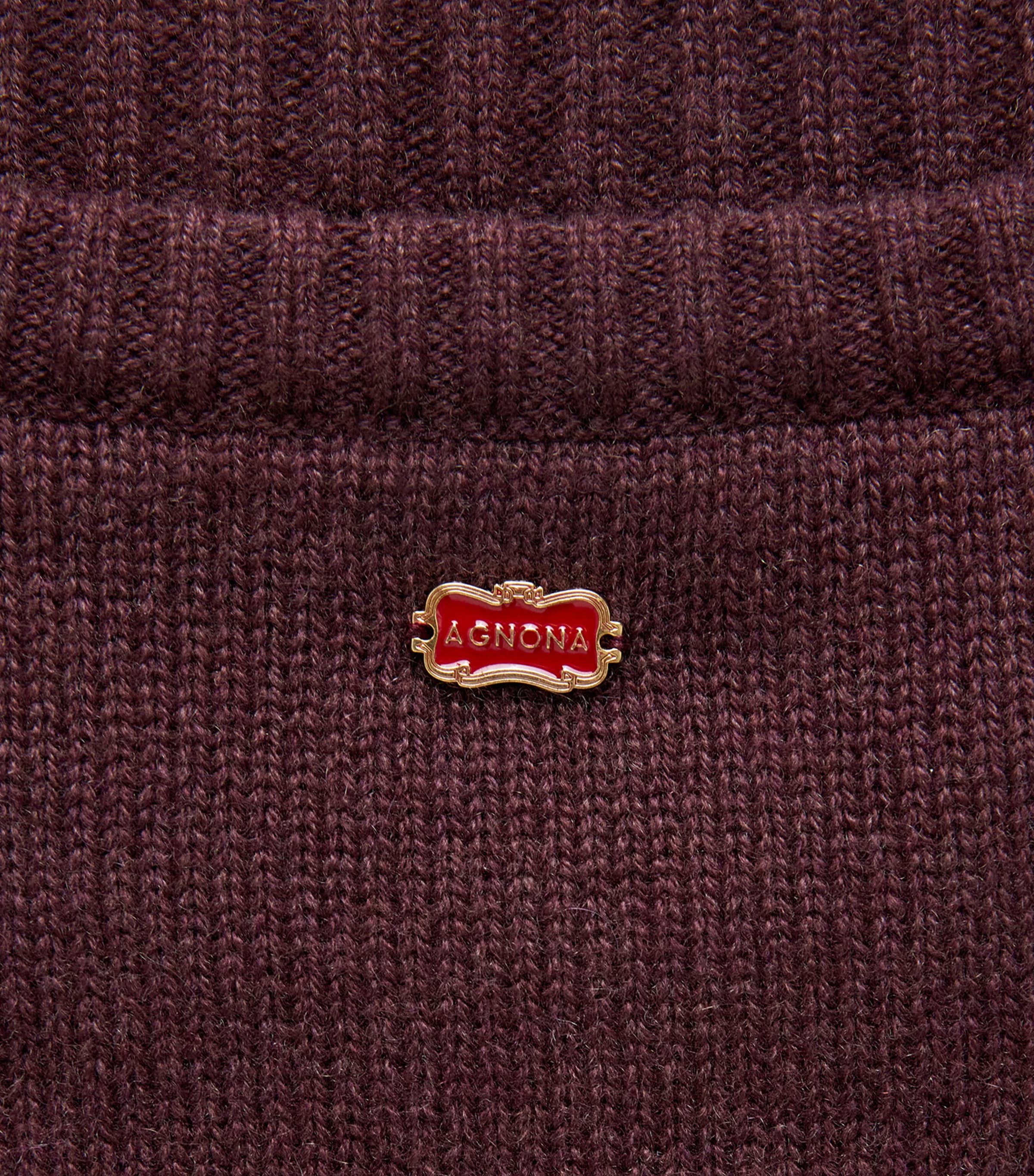Agnona Womens Cashmere Lipstick Sweater Burgundy Image 6