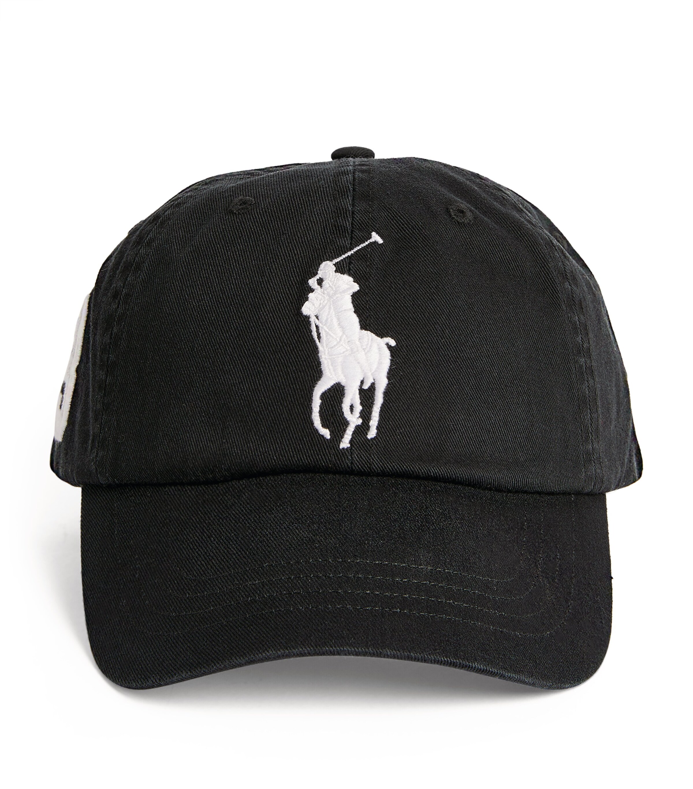 Polo Ralph Lauren Cotton Big Polo Pony Cap Black Image 2