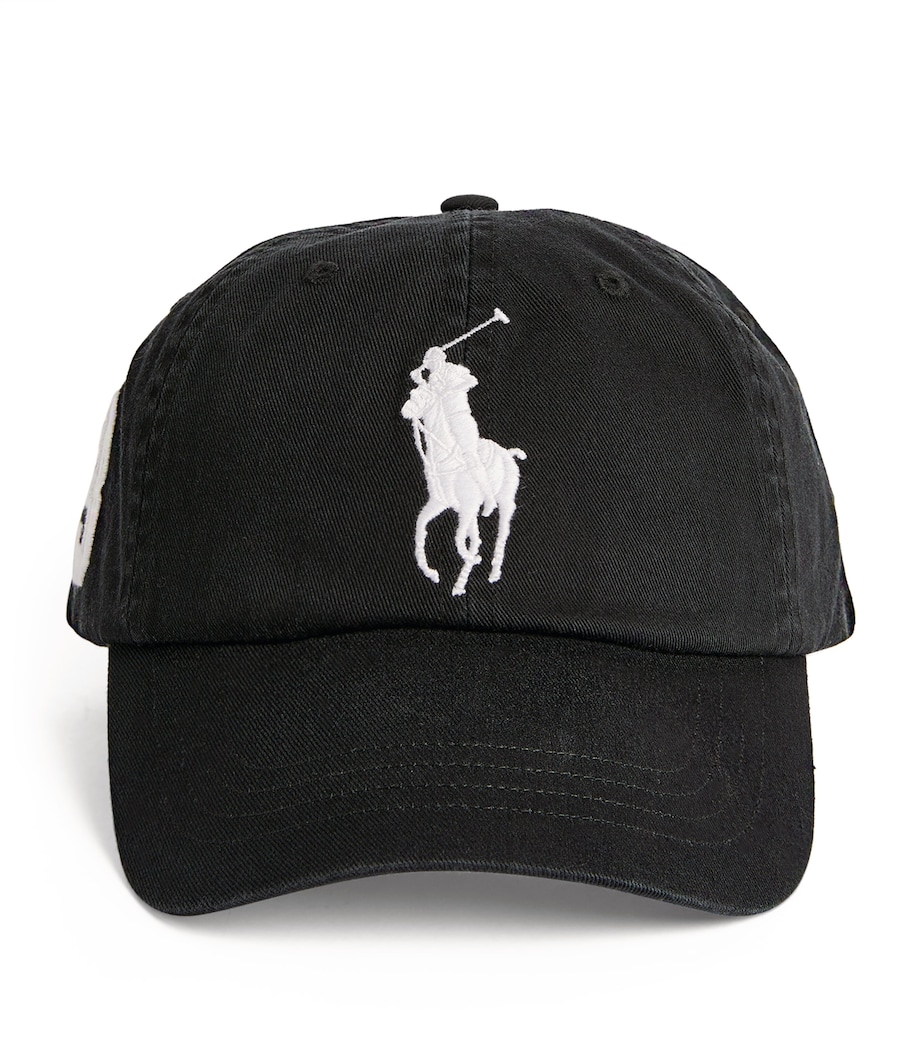 Polo Ralph Lauren Cotton Big Polo Pony Cap Black Image 2