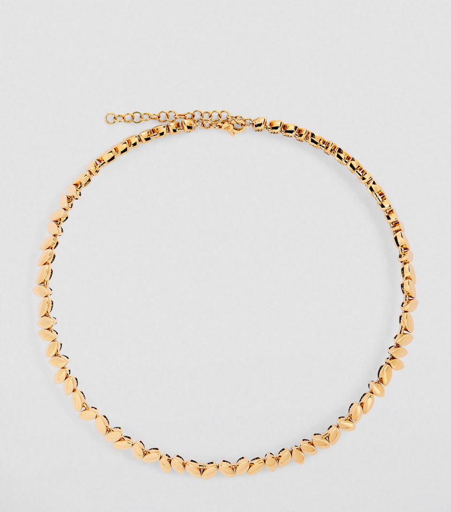 Yellow Gold Navette Choker Necklace YELLOW GOLD Image 2