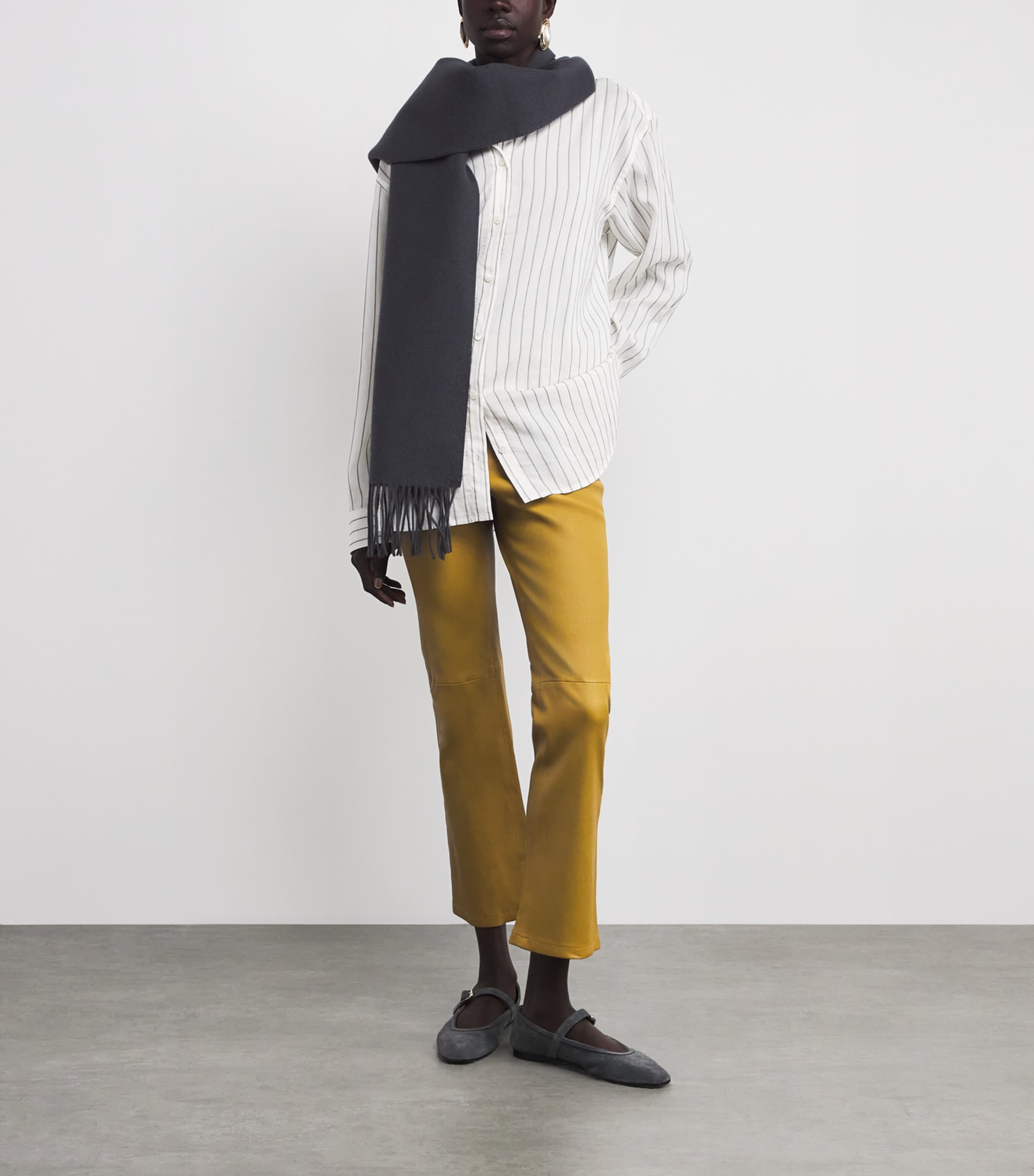 Lambskin Duke Slim Trousers AMBER Image 2