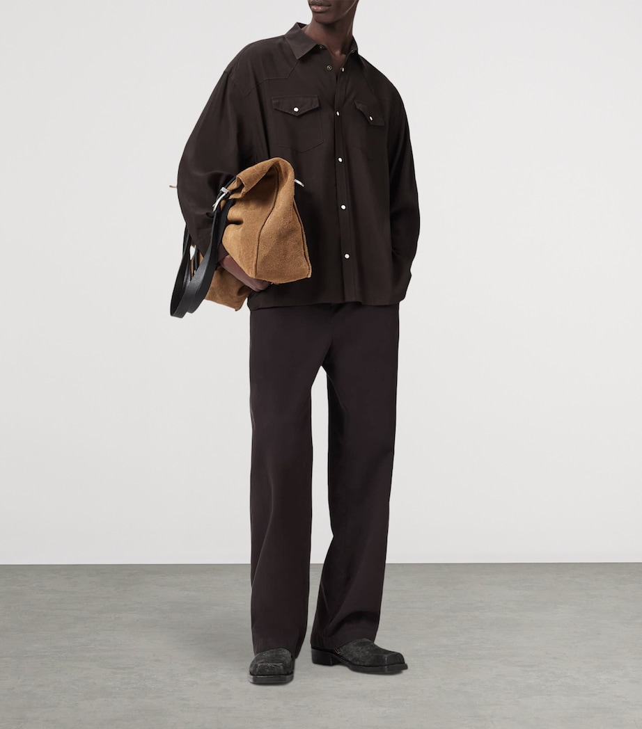 AllSaints Mens Pickett Overshirt Brown Image 5