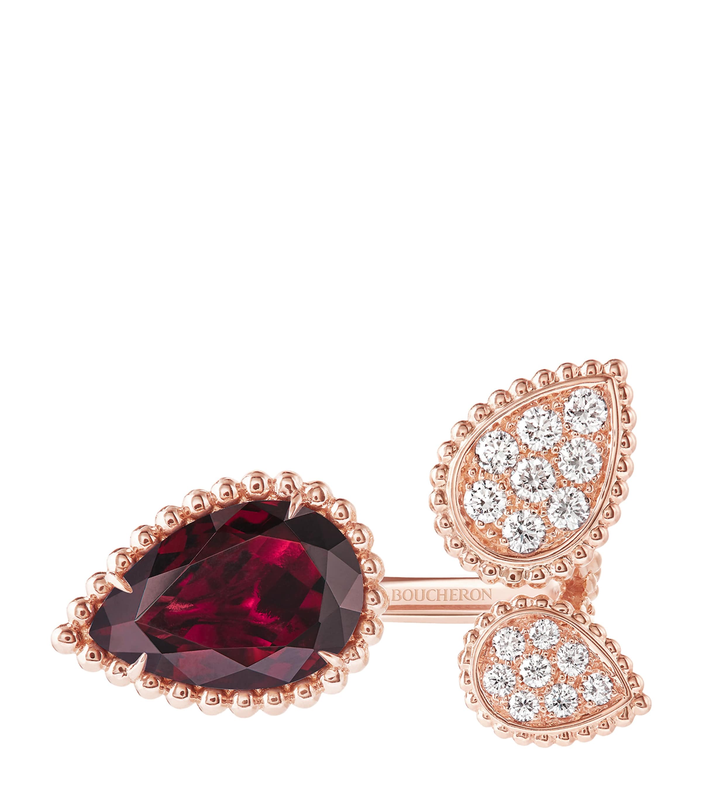 Rose Gold, Diamond and Garnet Serpent Bohème Ring PINK GOLD Image 4