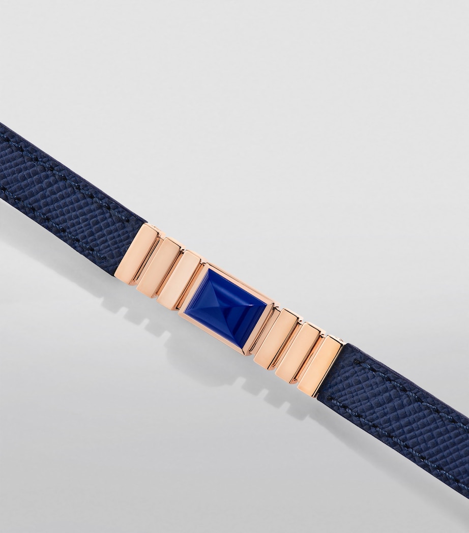 Rose Gold and Saffiano Leather UNII Bracelet ROSE GOLD Image 4