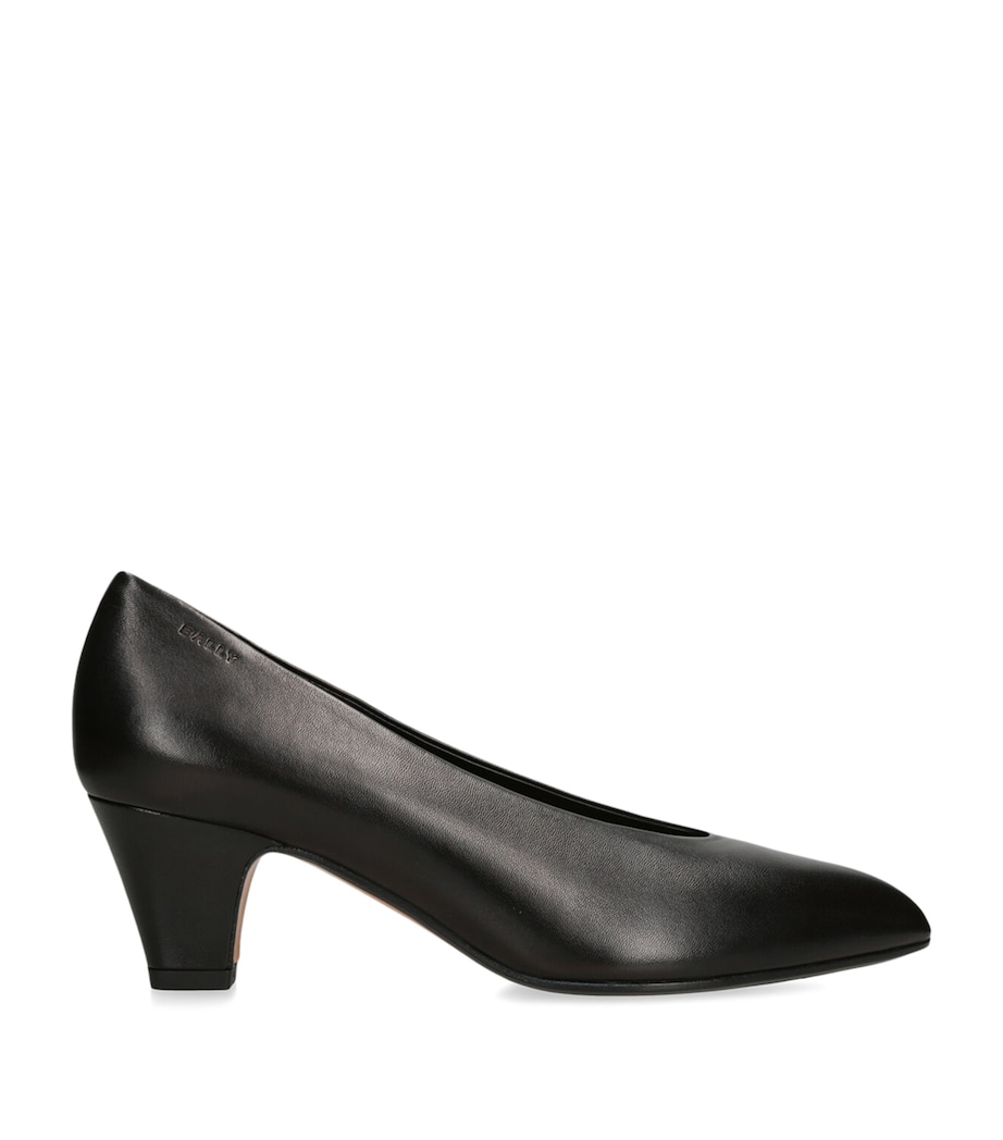 Leather Aline Pumps 55 BLACK Image 1