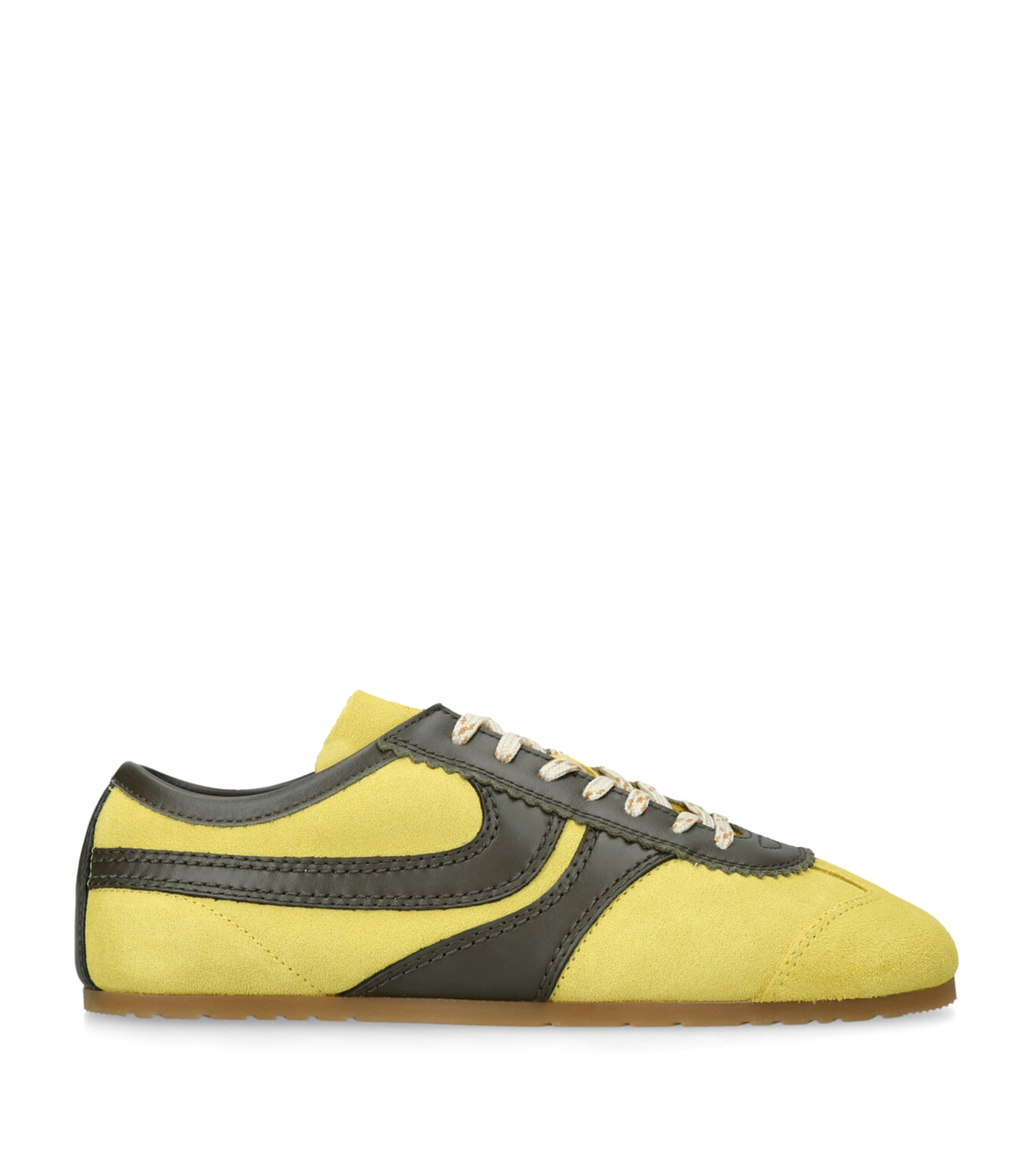 DRIES VAN NOTEN Suede Dustin Sneakers Yellow Image 1