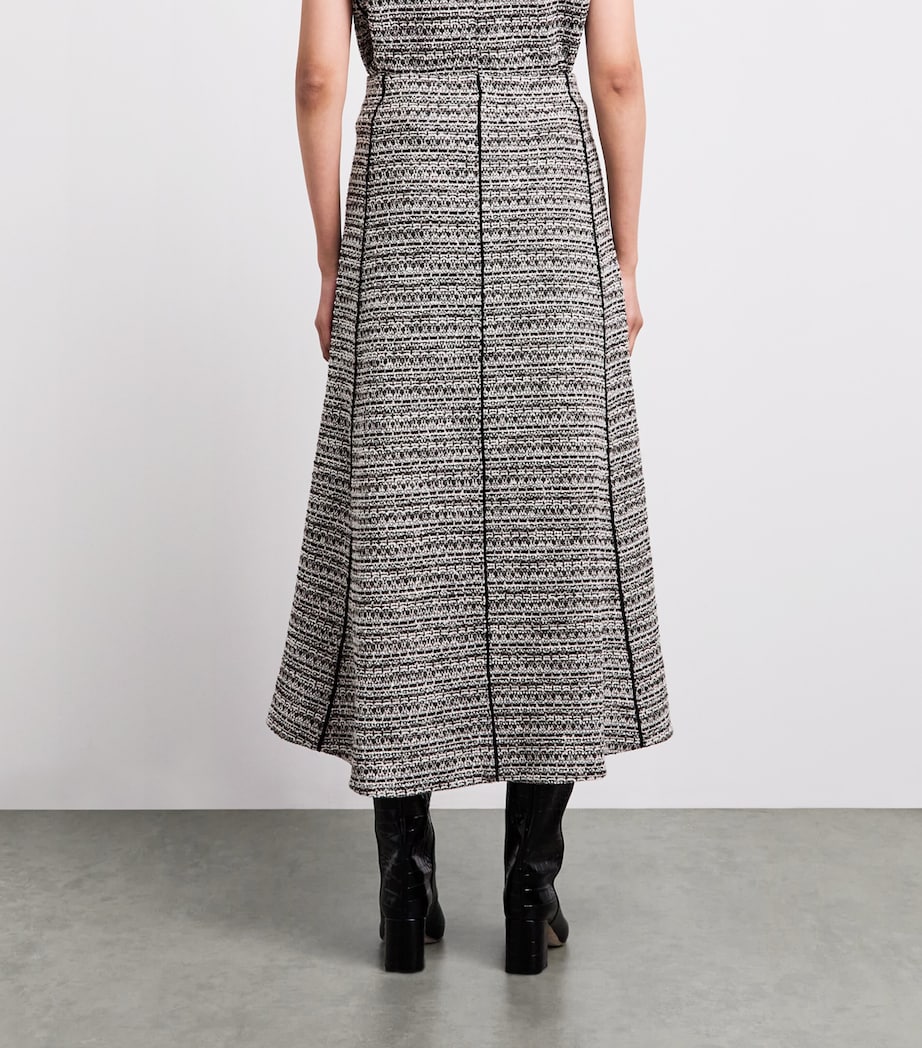 ME+EM Womens Tweed A-Line Midi Skirt Brown Multi Image 5