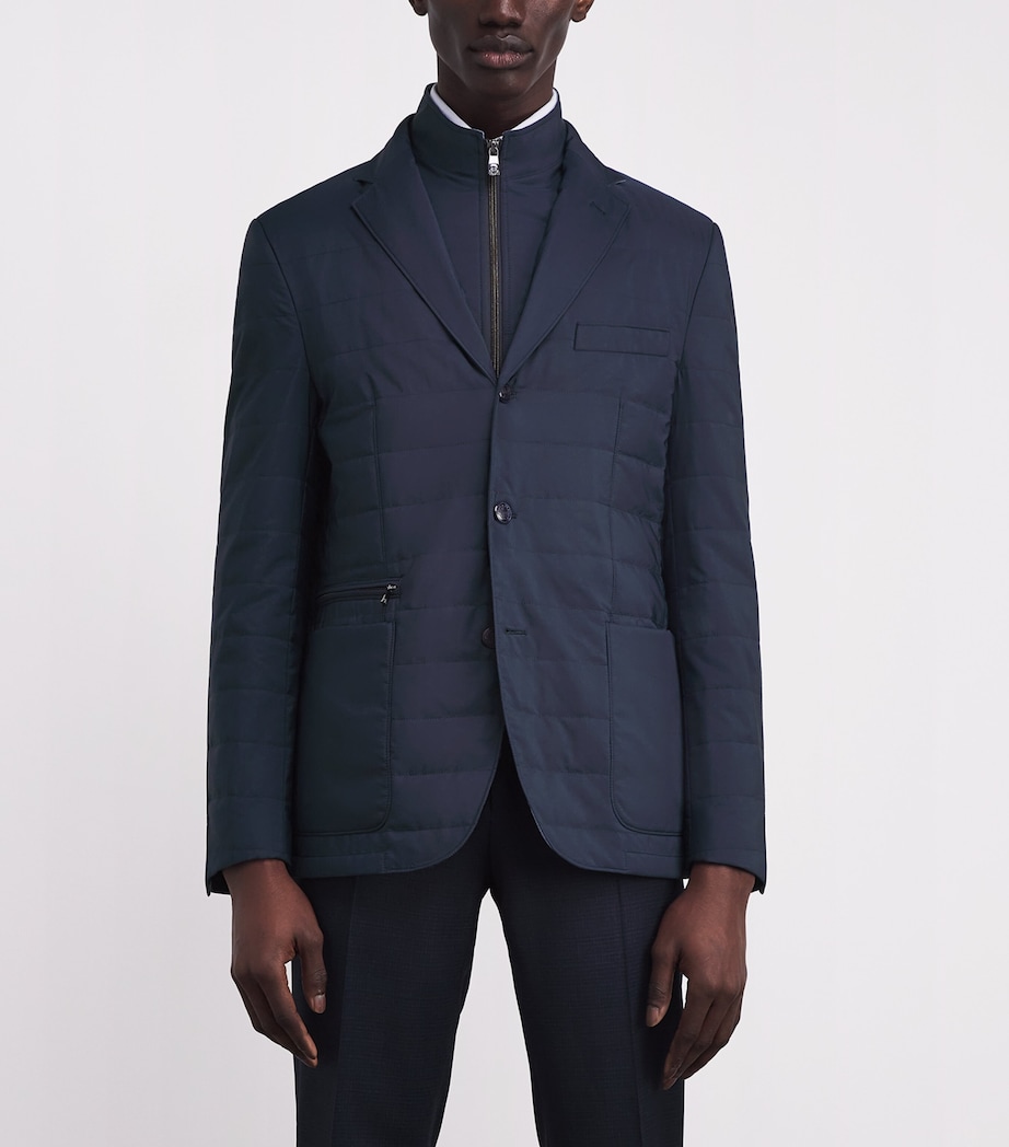 Technical Hybrid Blazer Jacket 001 NAVY BLUE Image 3