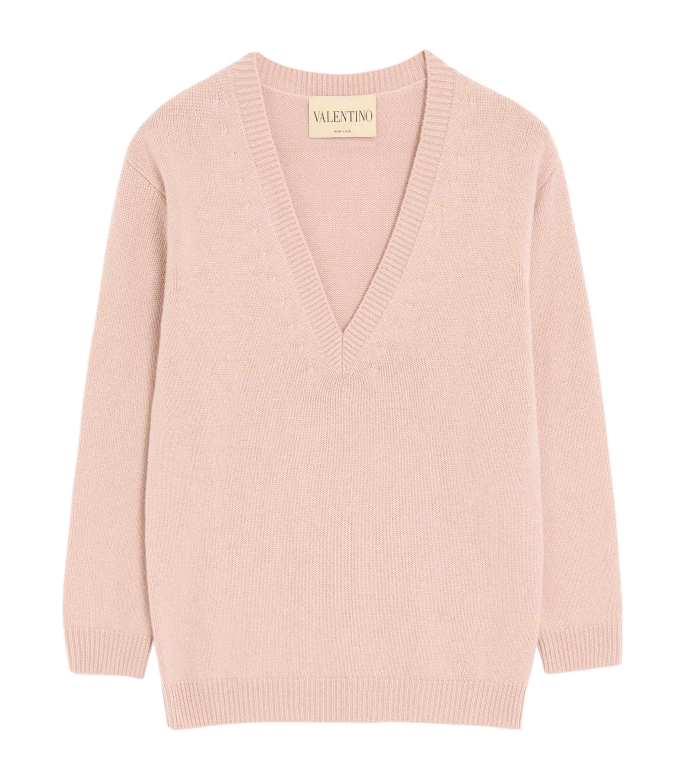 Valentino Womens Cashmere V-Neck Sweater Image 1