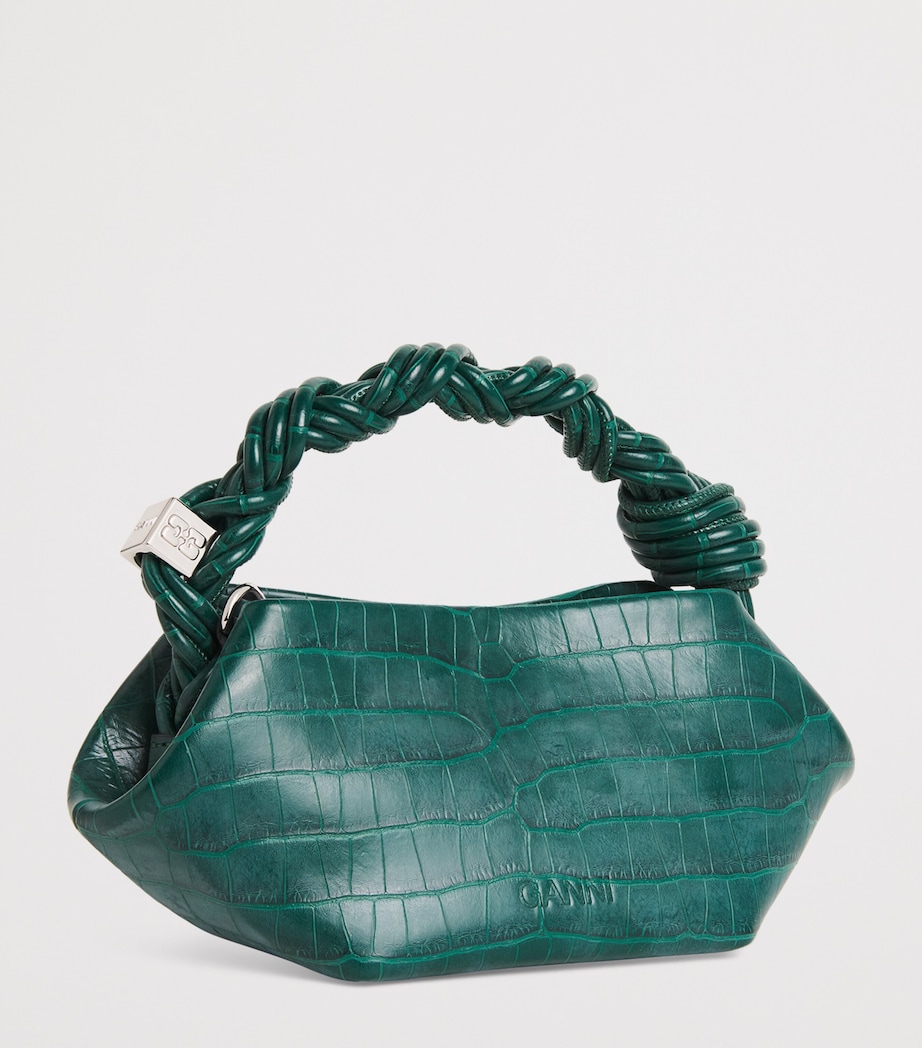 Mini Croc-Embossed Bou Top-Handle Bag 774 PINENEEDLE Image 3