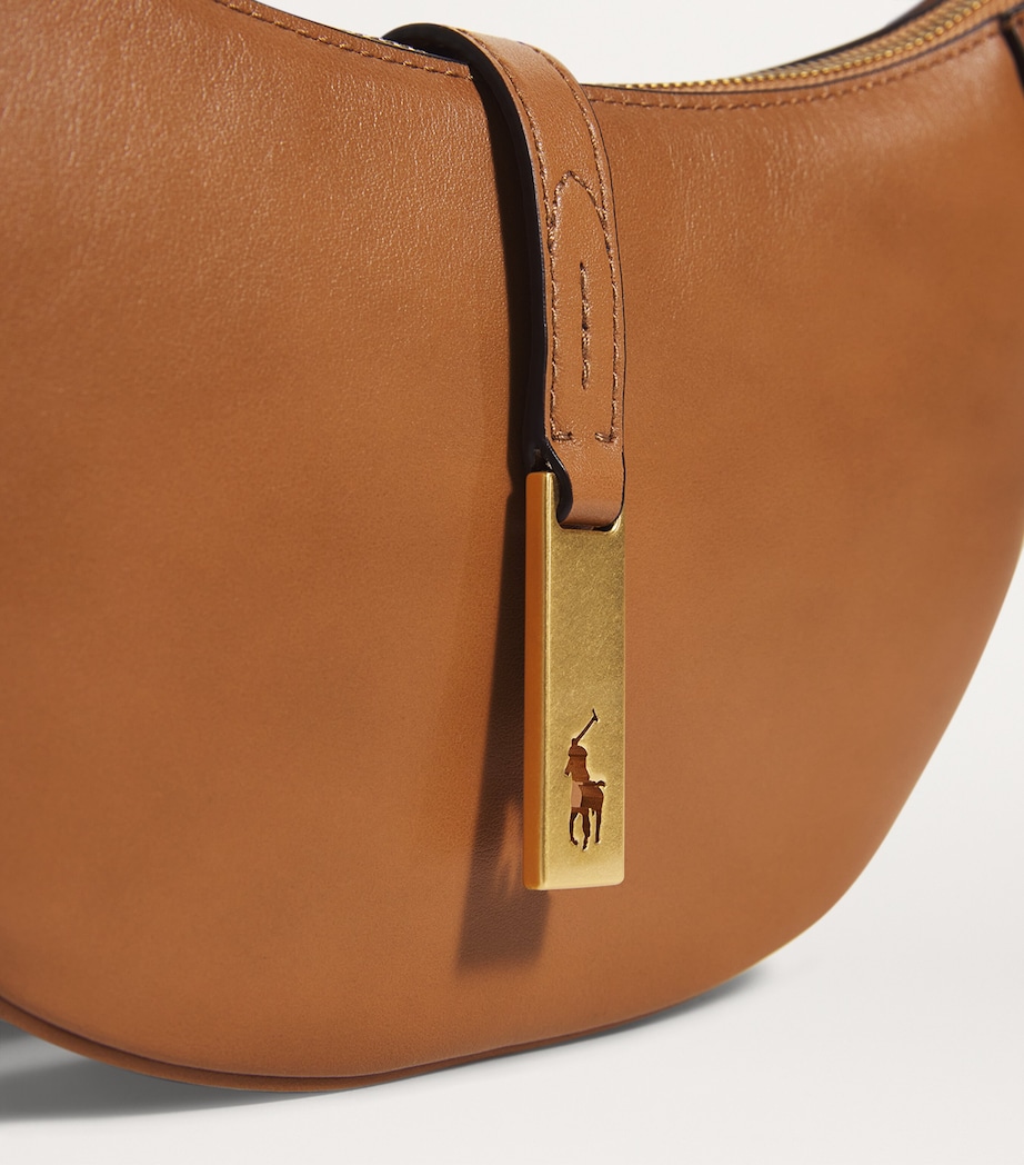 Polo Ralph Lauren Leather Polo ID Shoulder Bag Cla Tan Image 4