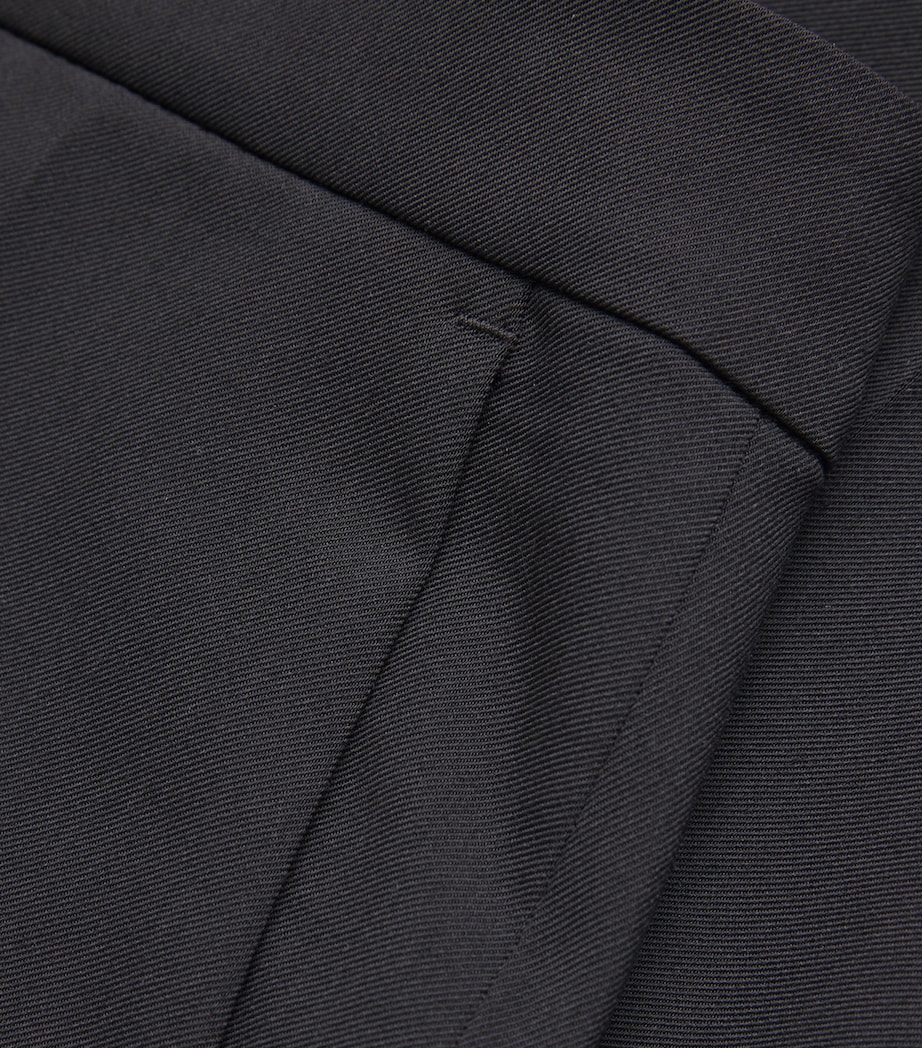 Gabardine Slim Trousers BLACK Image 5