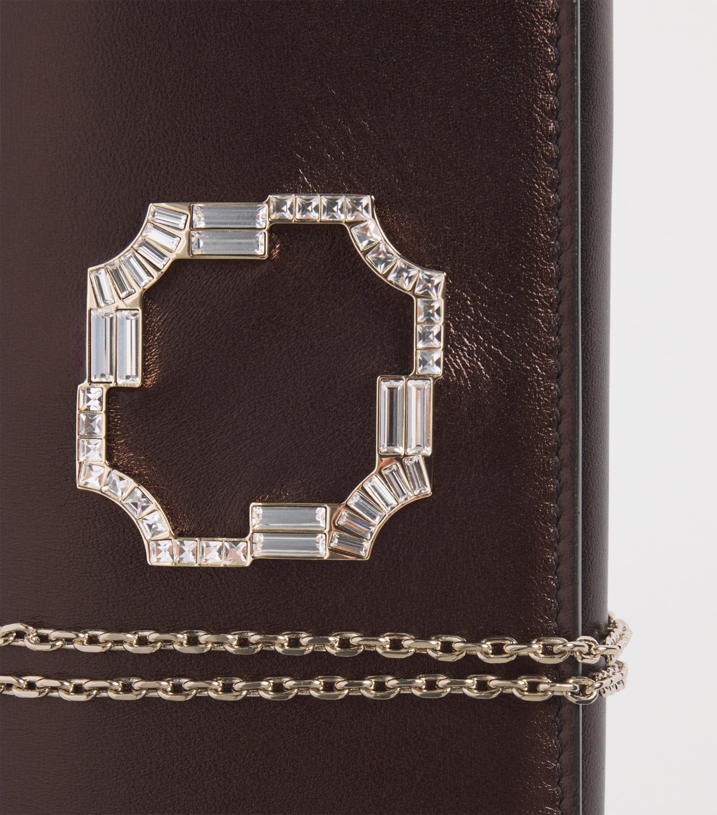 Malone Souliers Satin Vivien Clutch Bag Tobacco Image 5