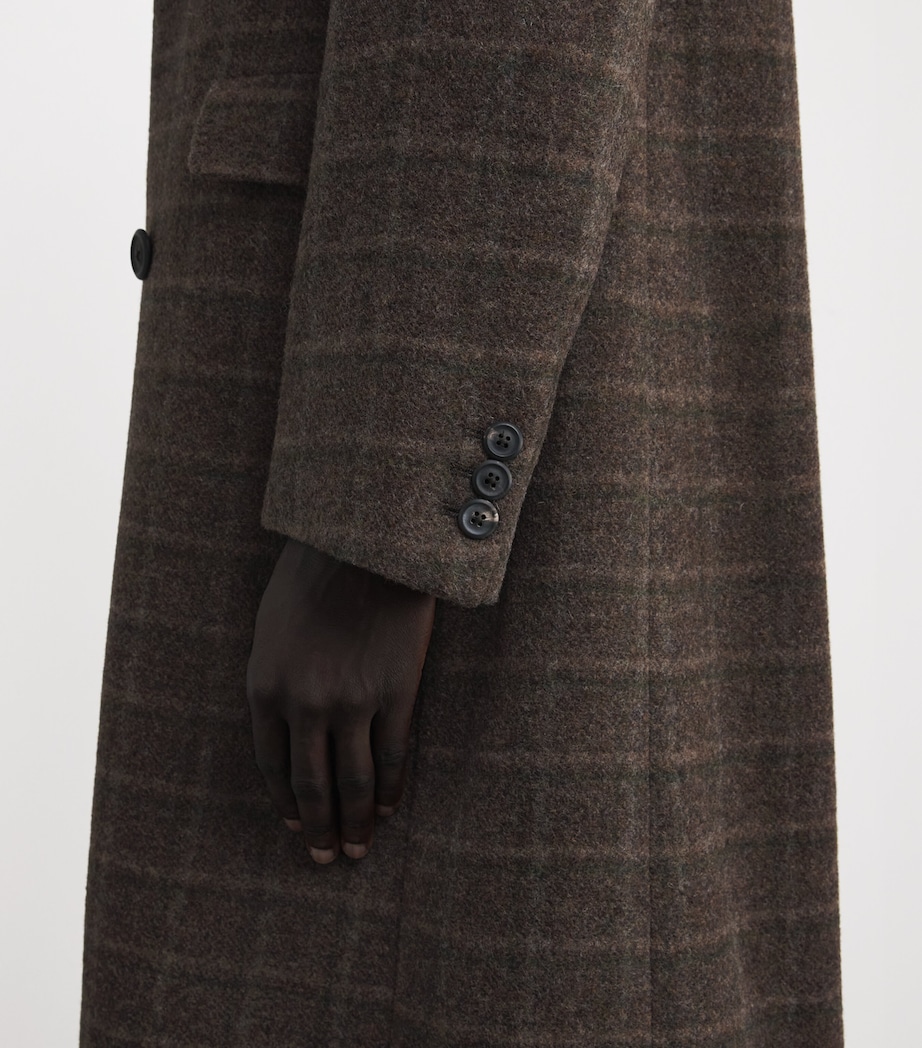 Wool Checked Whale Coat DORF CHECK BOILED Image 6