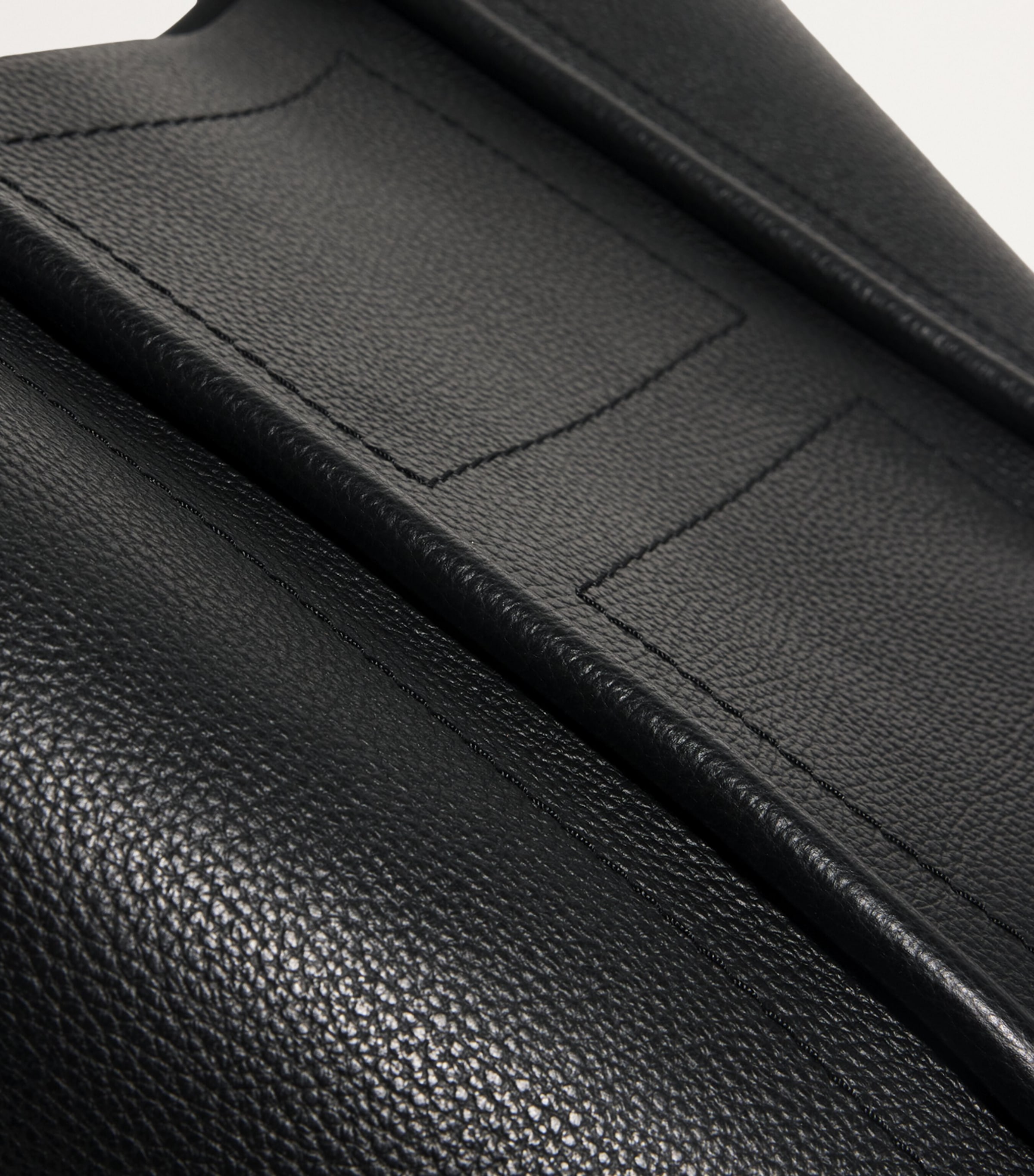 Large Leather Rope Tote Bag BLACK Image 4