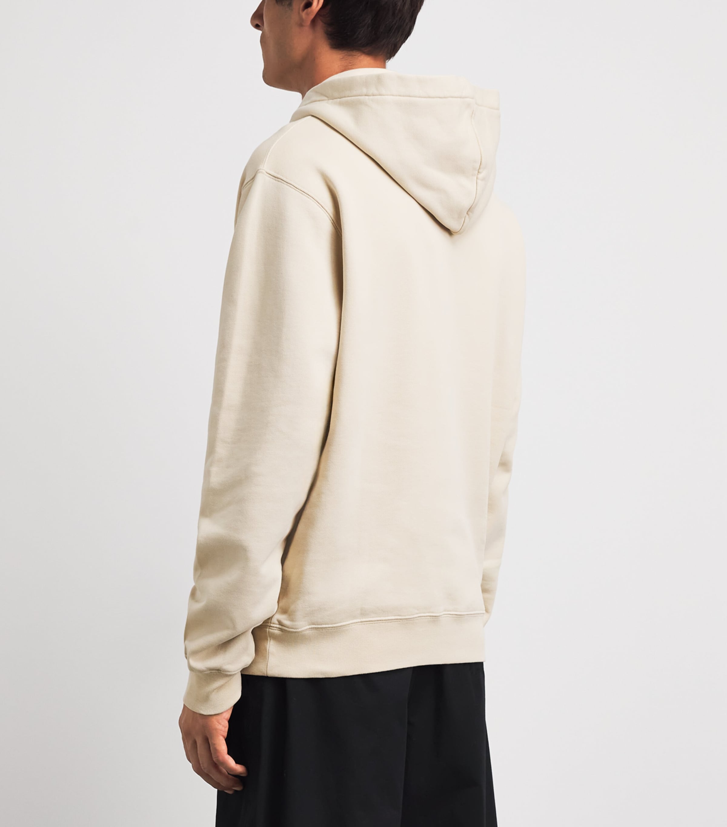 Jacquemus Mens Grosgrain Logo Hoodie Beige Image 5